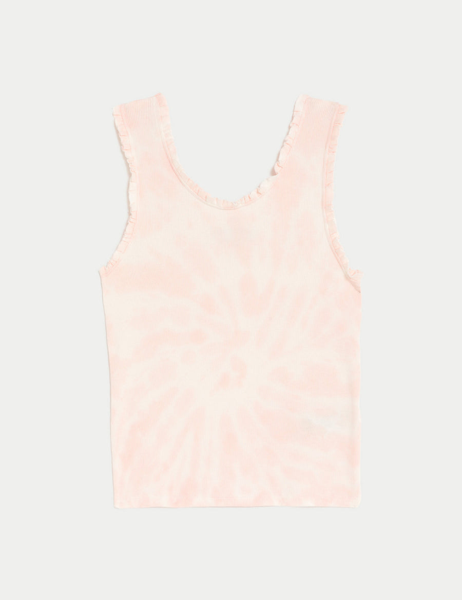 Cotton Rich Tie Dye Ribbed Vest