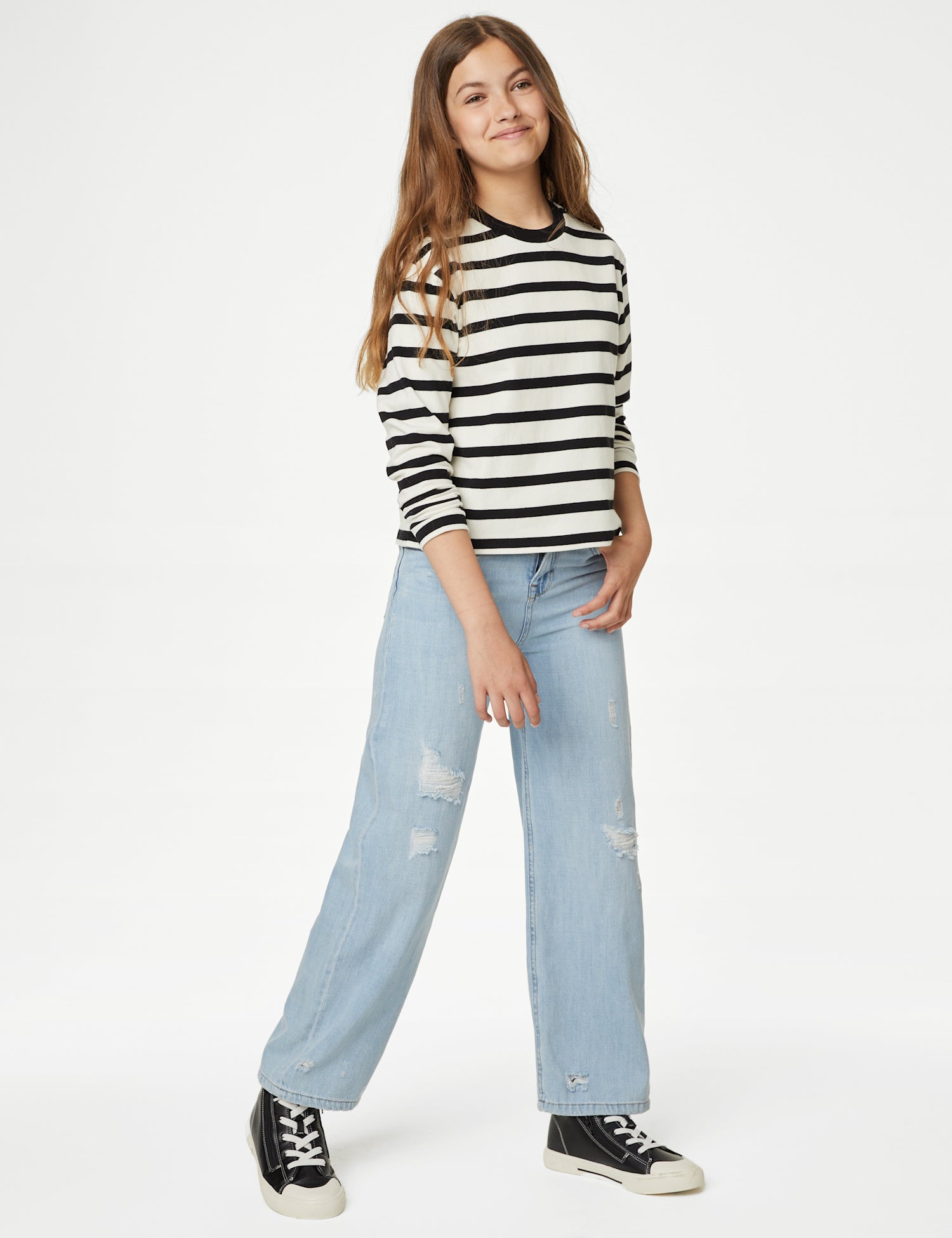 Pure Cotton Striped Top