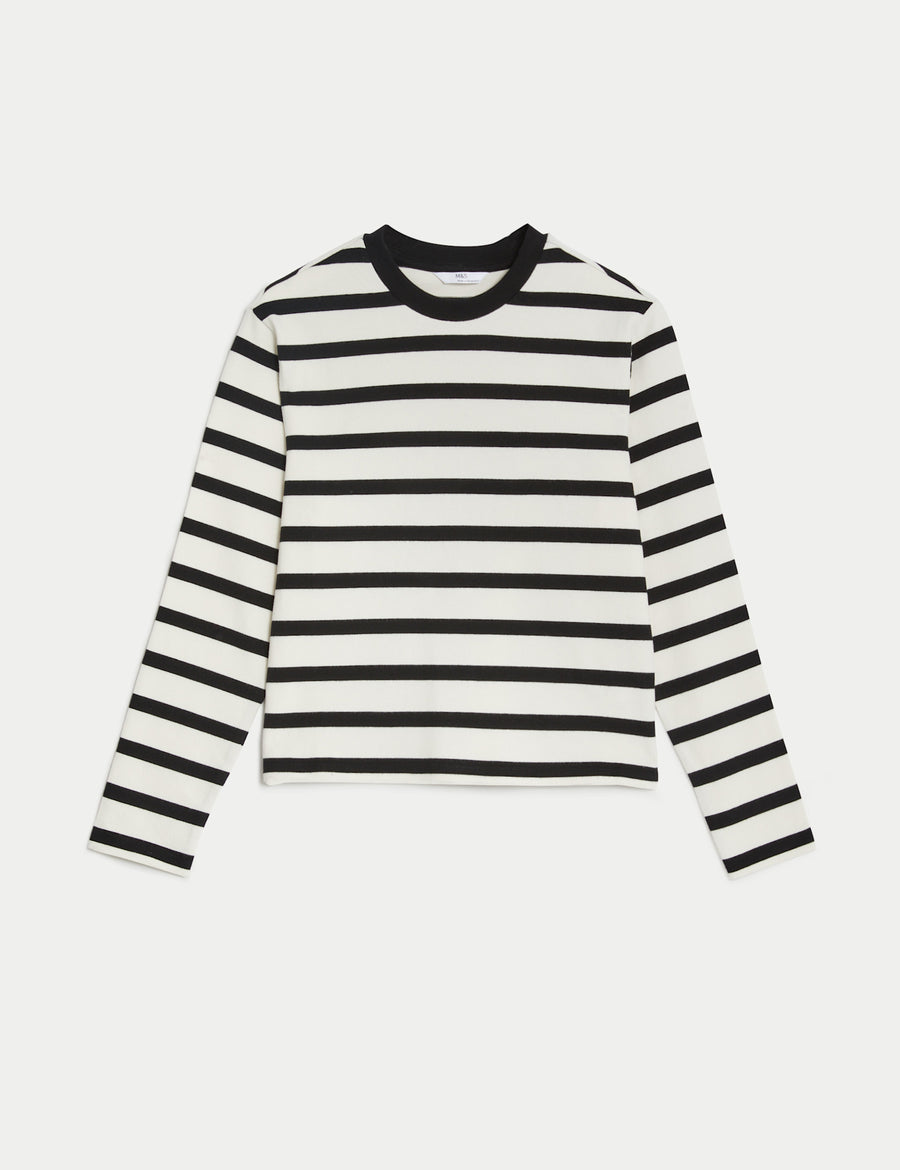 Pure Cotton Striped Top