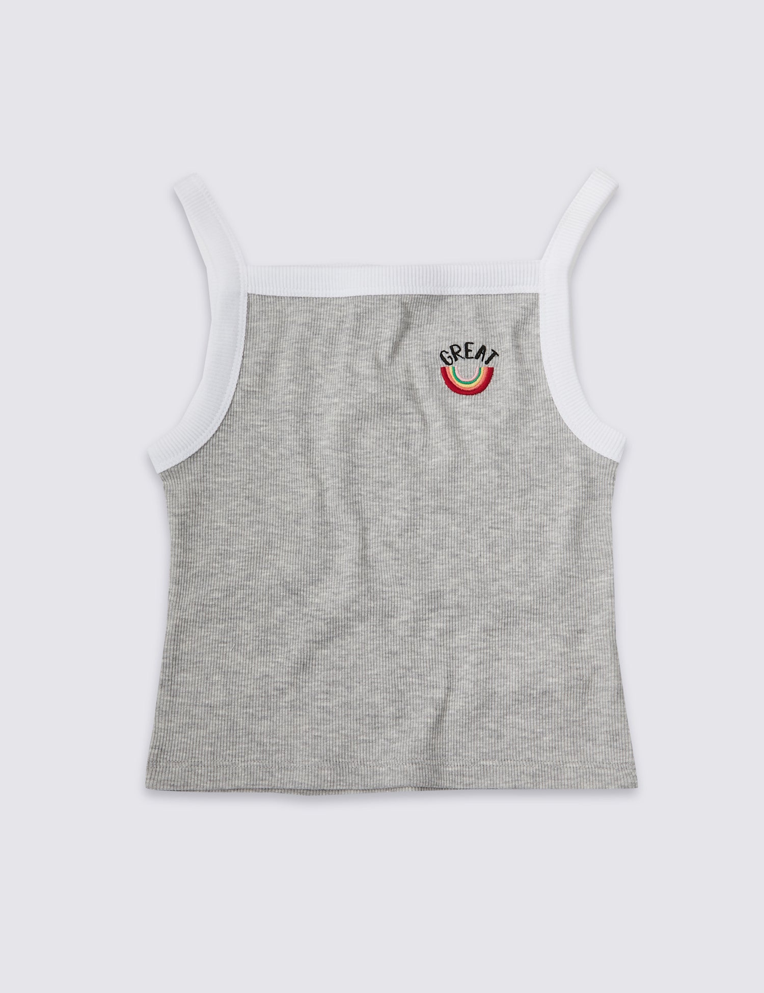 Rainbow Embroidered Vest Top