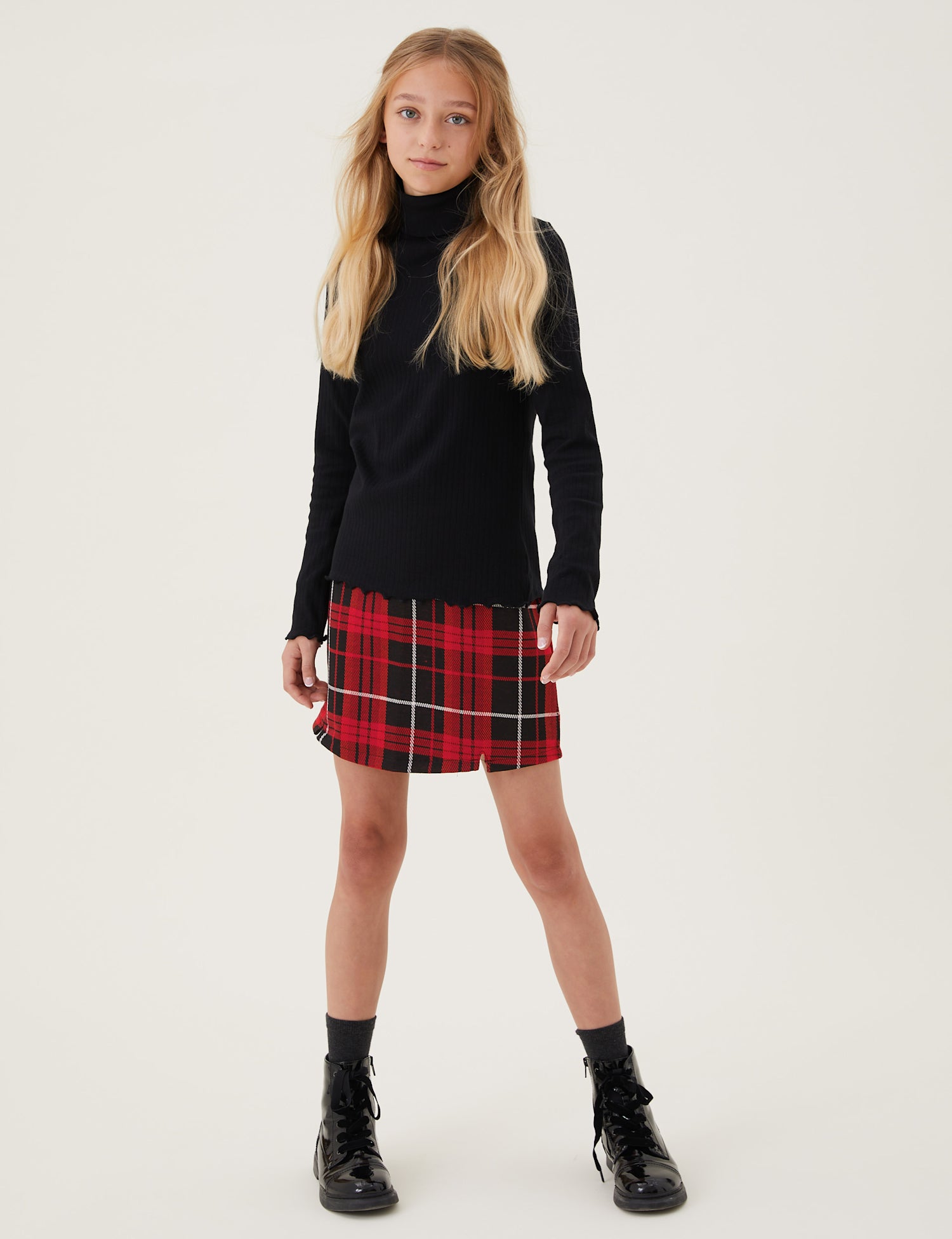 Checked Skirt