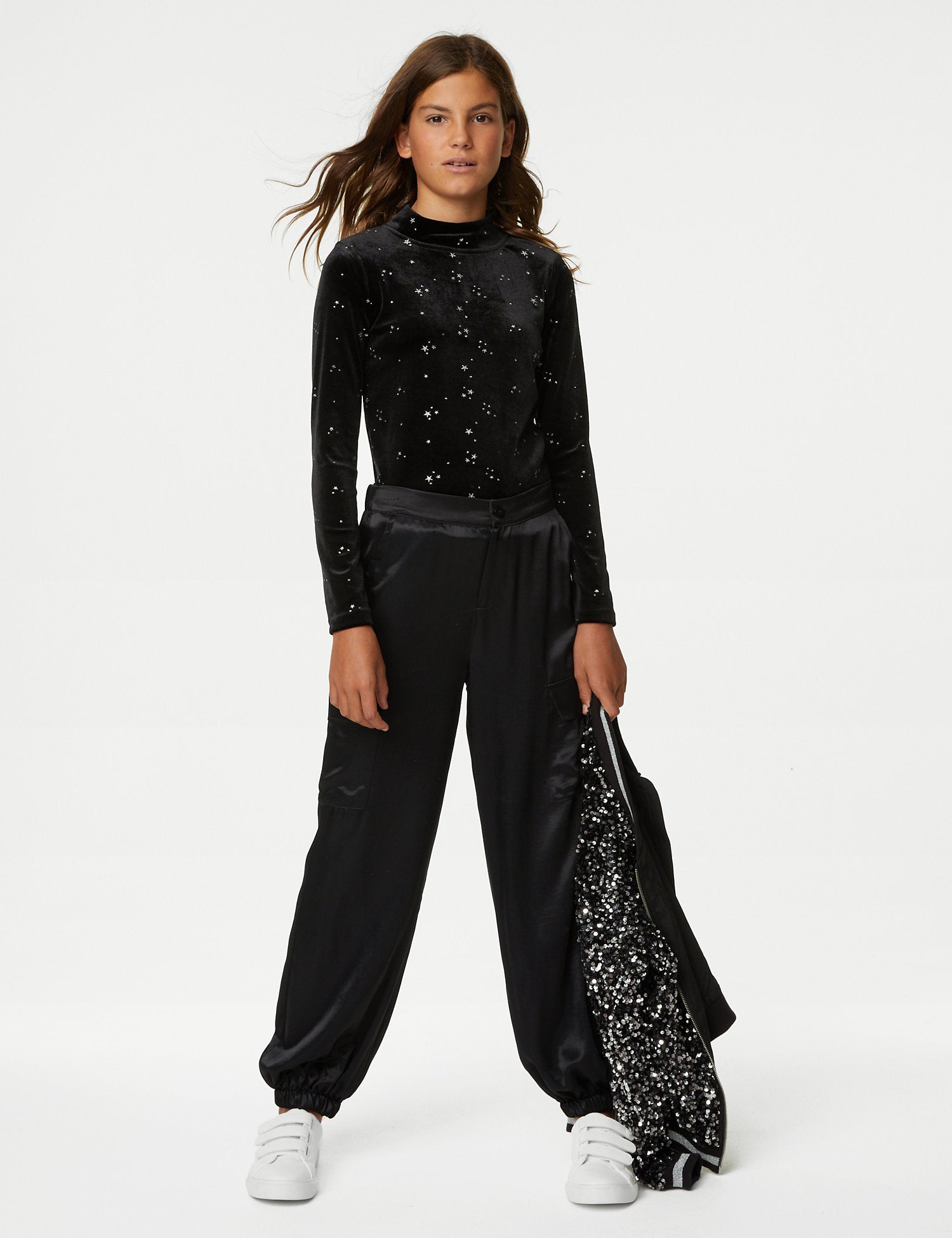 Satin Cargo Trousers