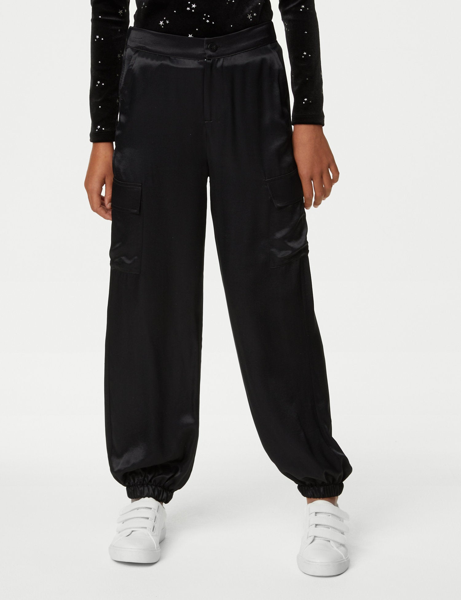 Satin Cargo Trousers