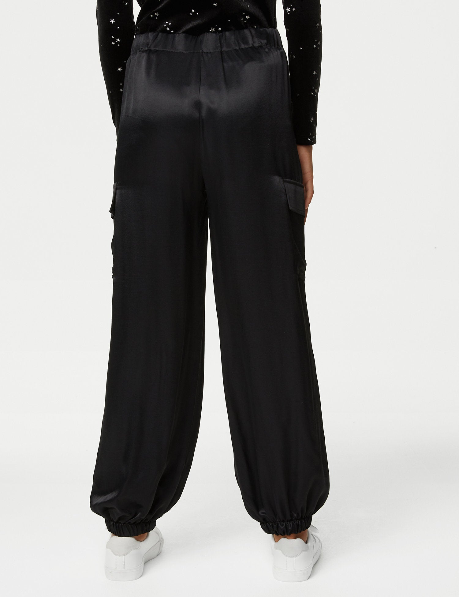 Satin Cargo Trousers