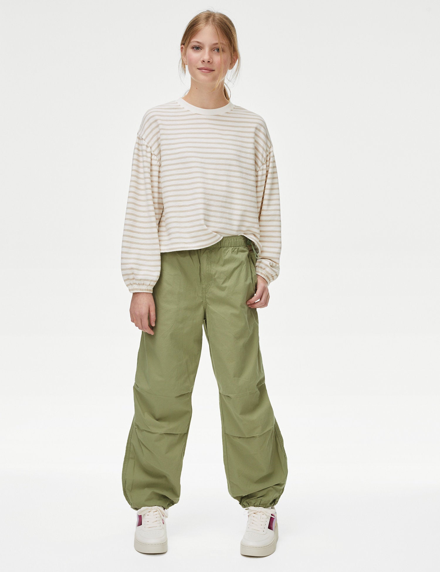 Pure Cotton Parachute Trousers
