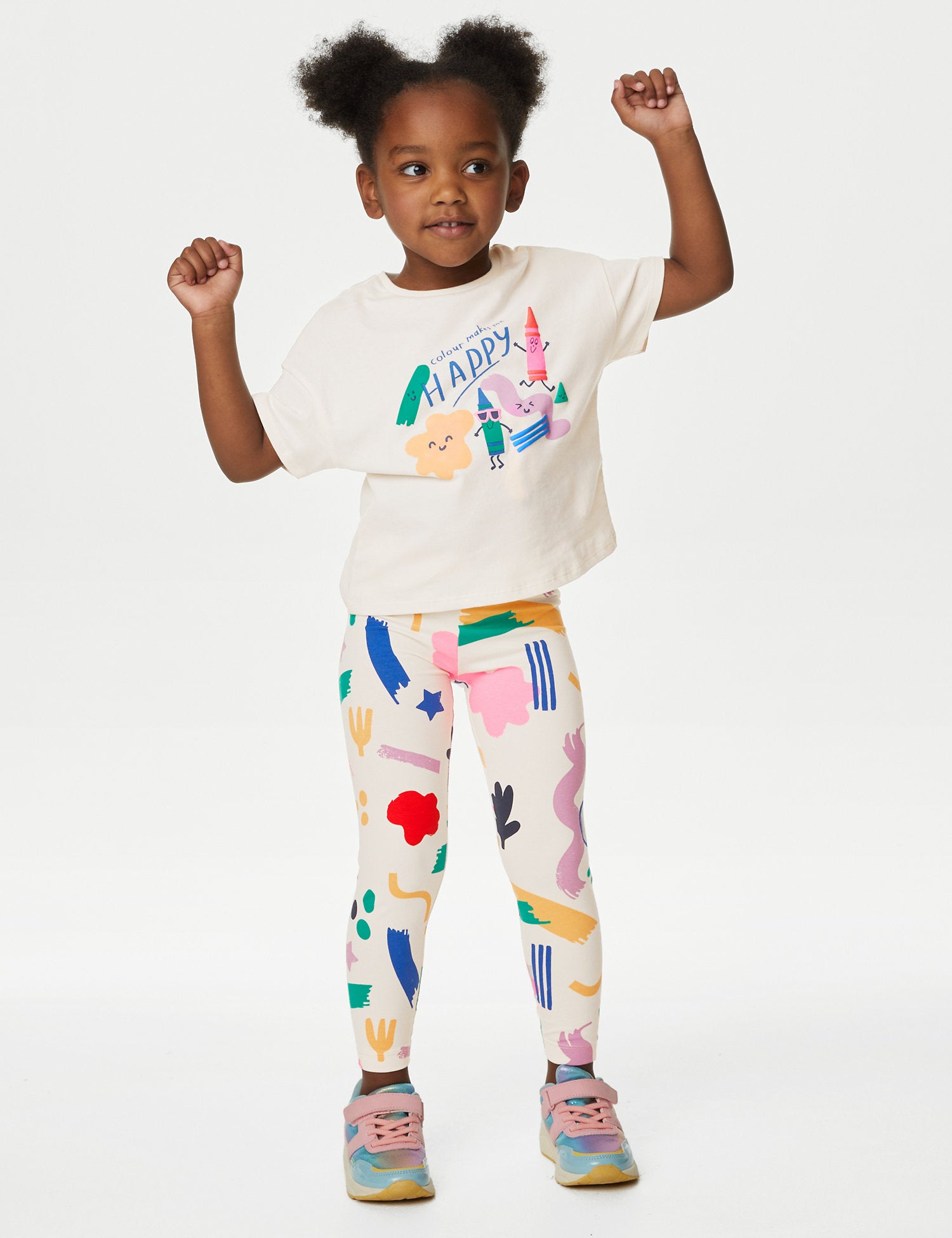 Cotton Rich Patterned Leggings