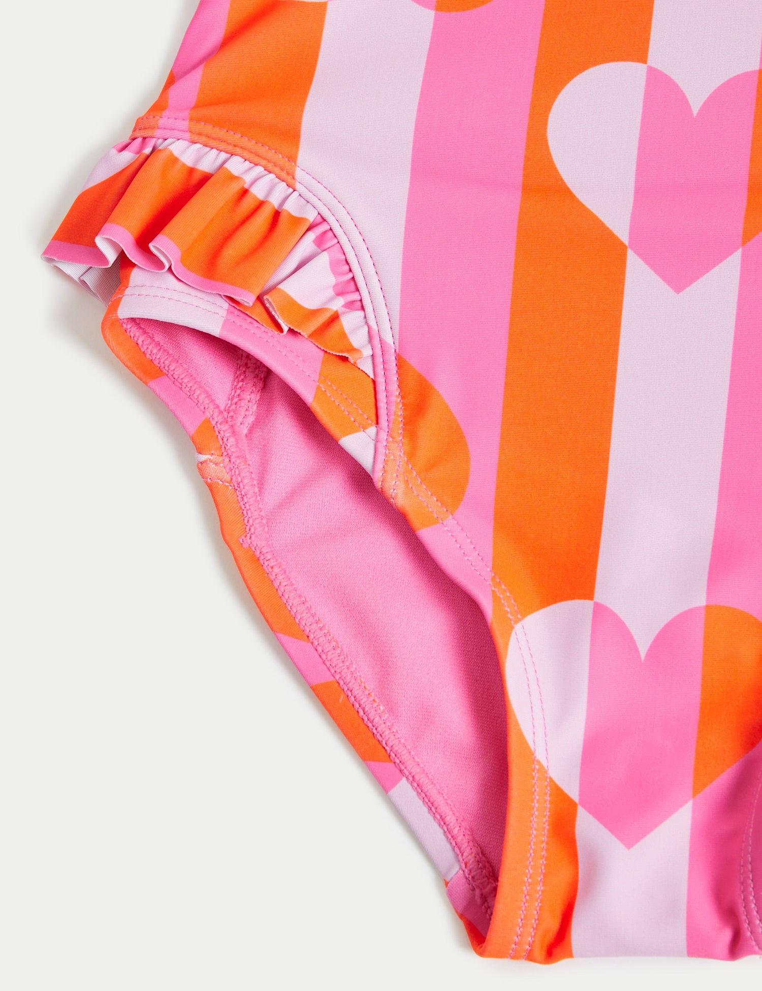 Printed Frill Long Sleeve Swimsuit