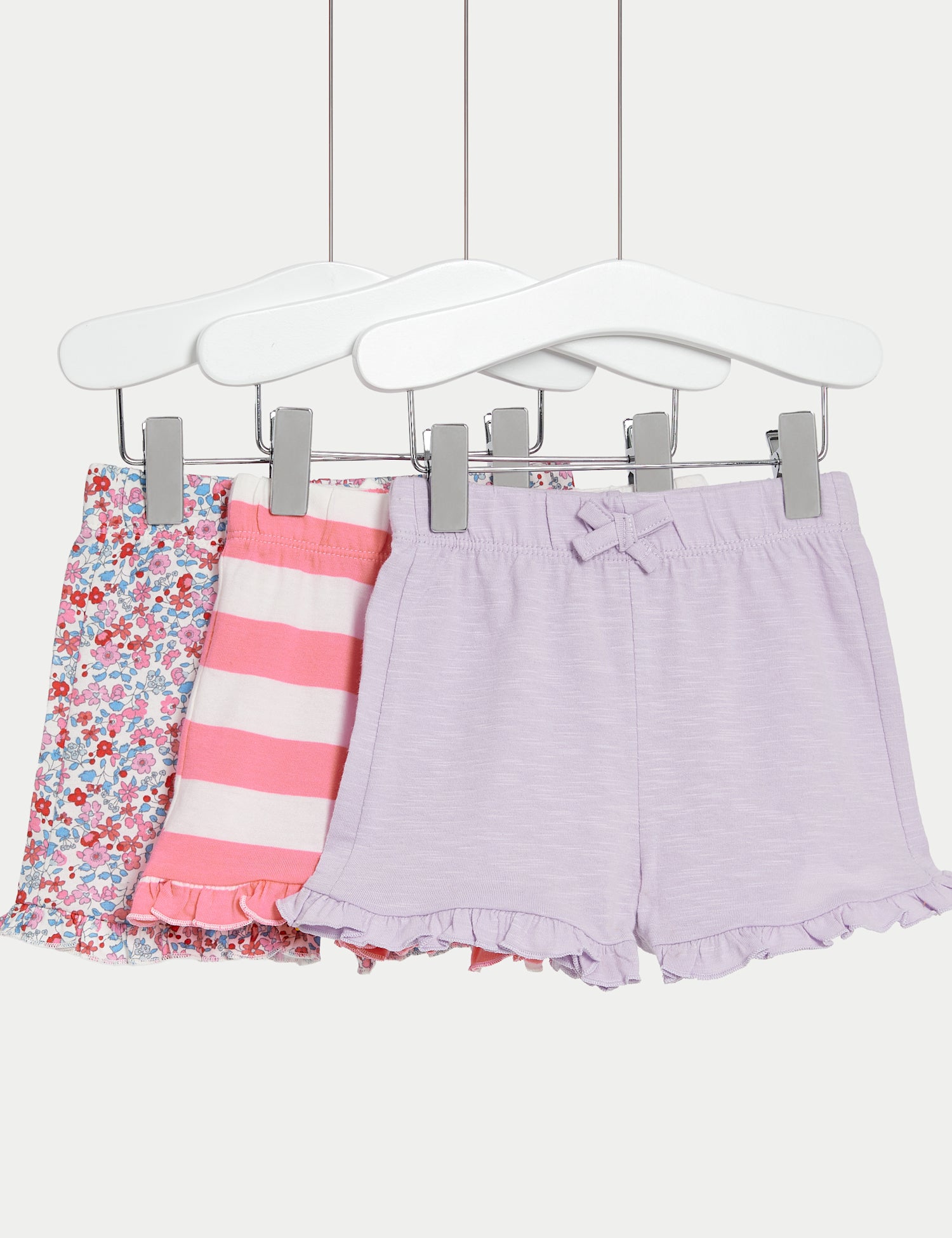 3pk Pure Cotton Printed Shorts