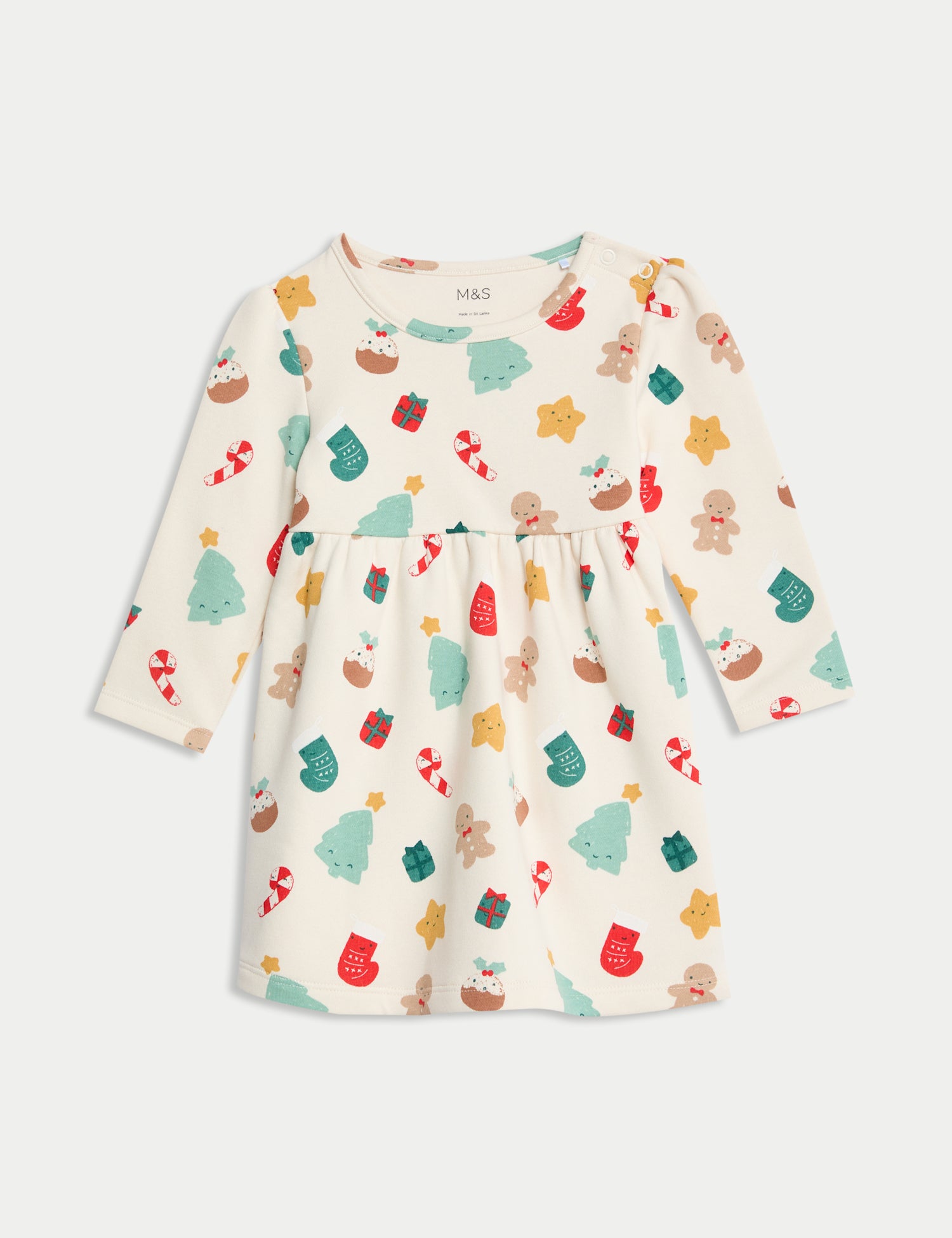 Cotton Rich Christmas Print Dress