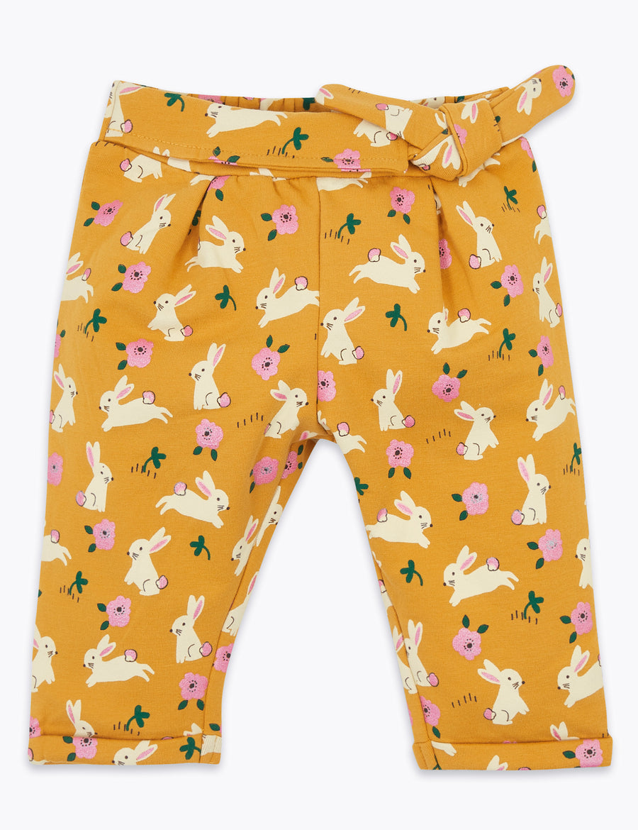 Cotton Rich Bunny Print Joggers