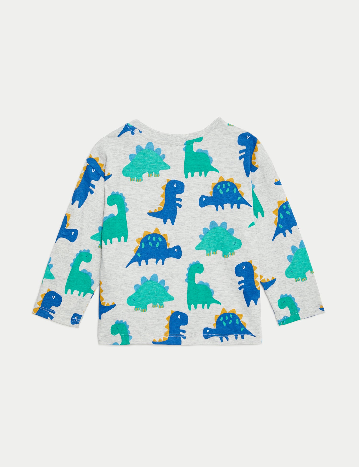 2pk Pure Cotton Dinosaur & Plain Tops