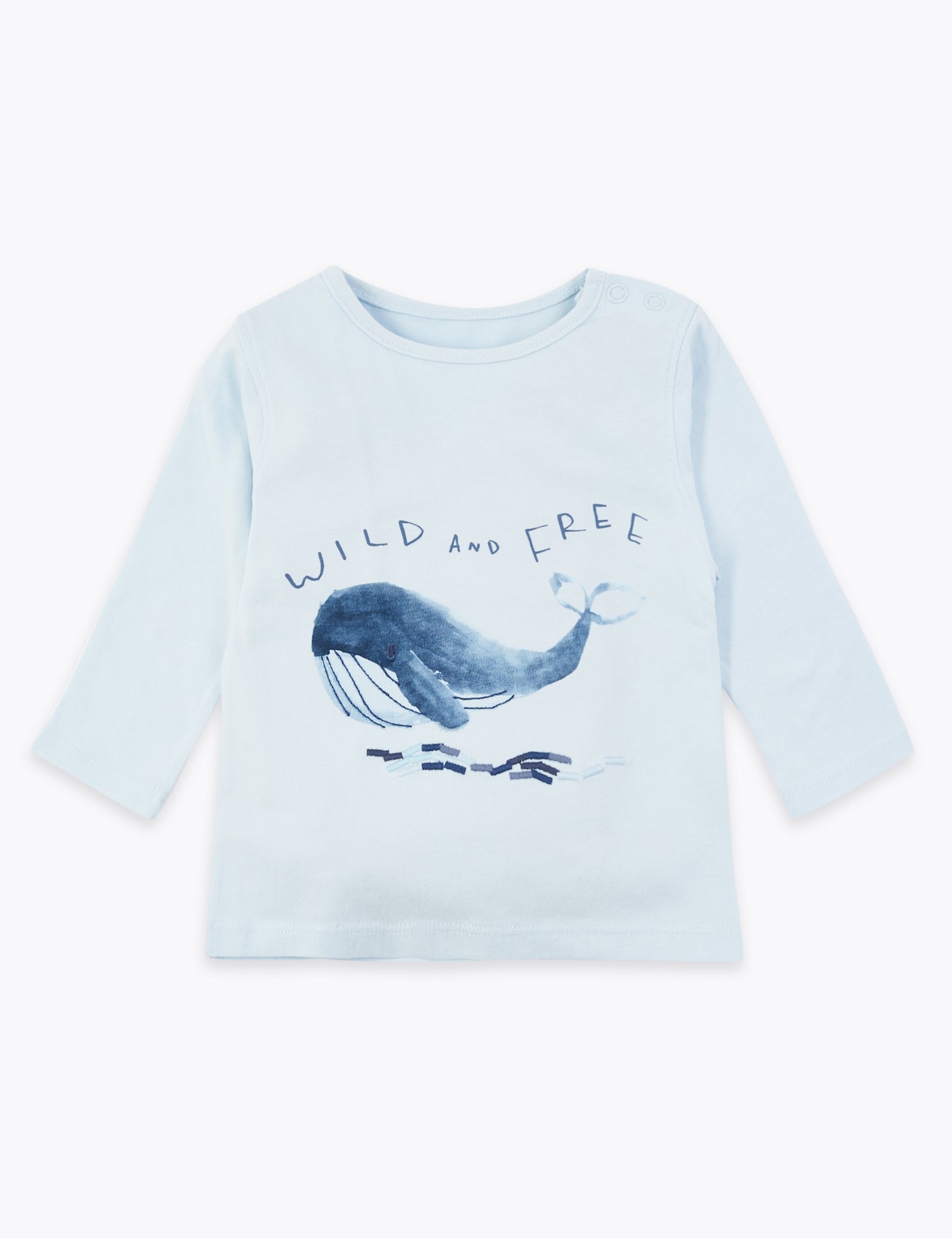 2 Pack Pure Cotton Whale Print Tops
