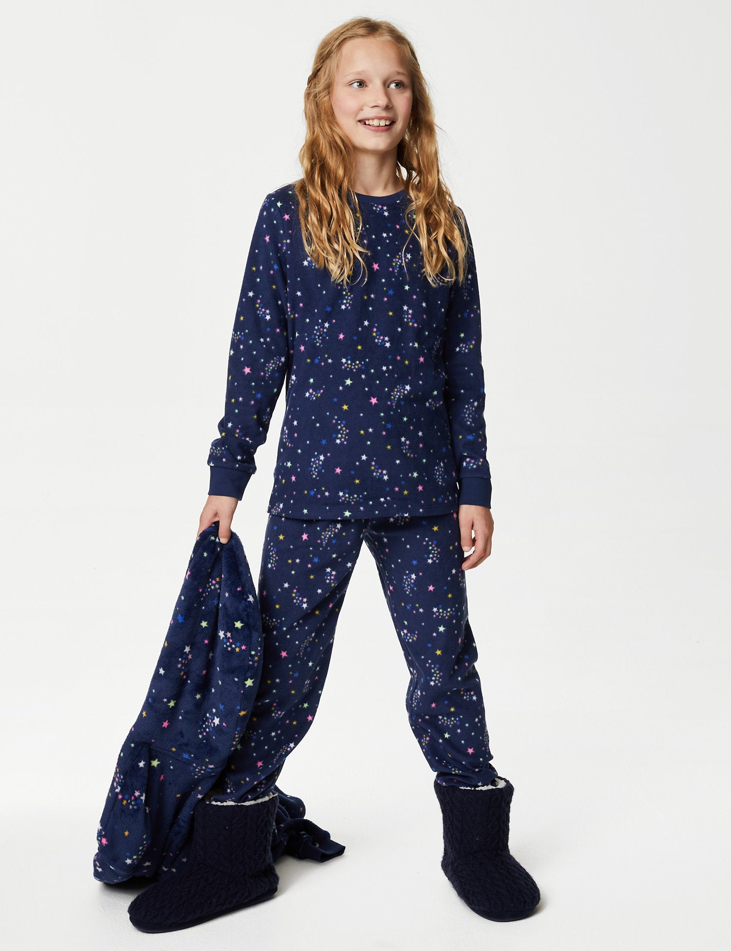 Fleece Star Print Pyjamas