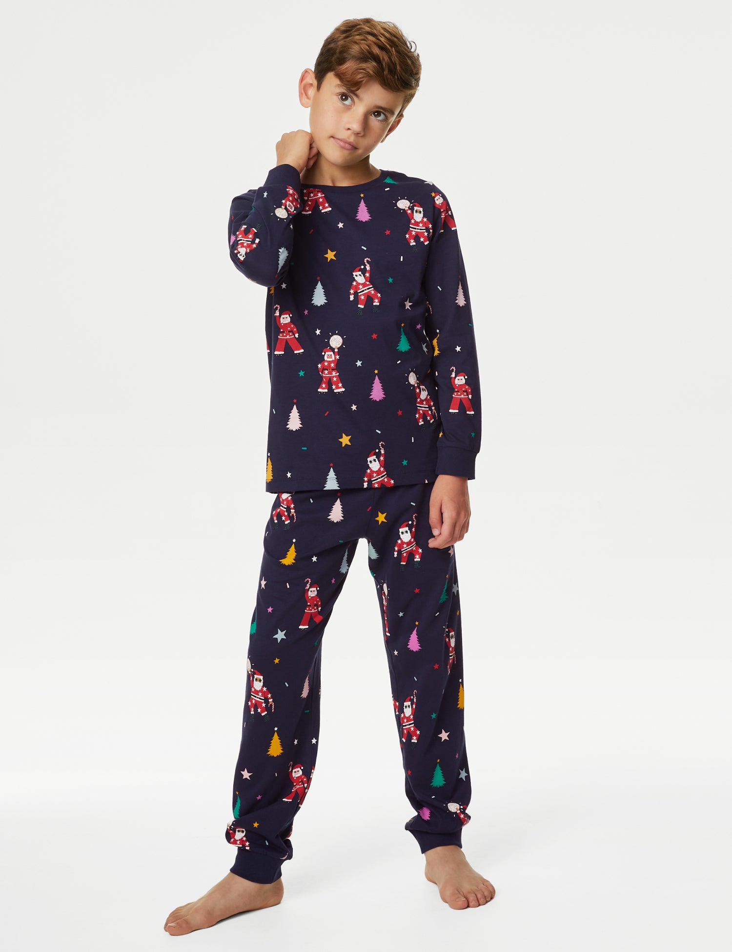 Kids' Disco Santa Family Christmas Pyjama Set