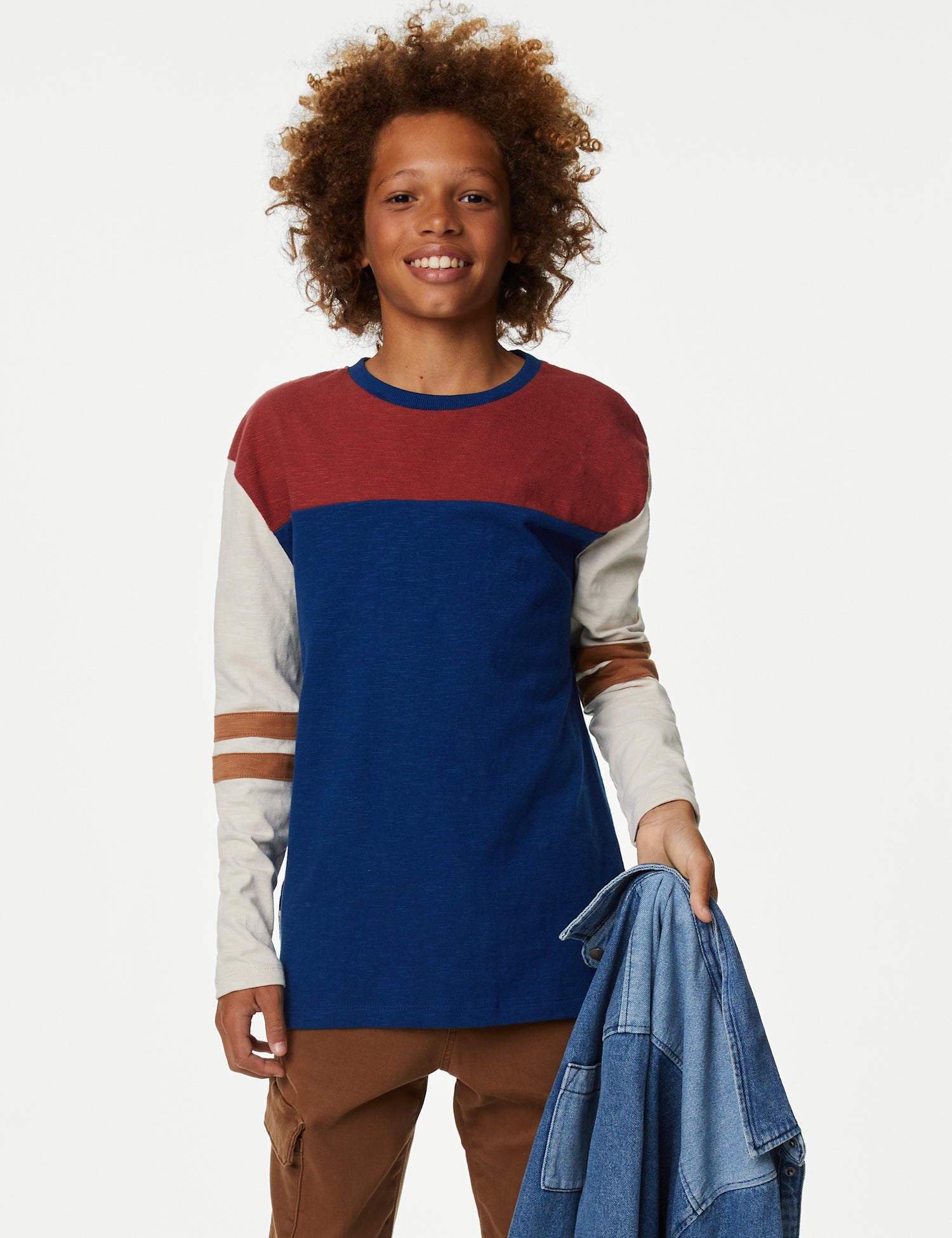 Pure Cotton Colour Block Top
