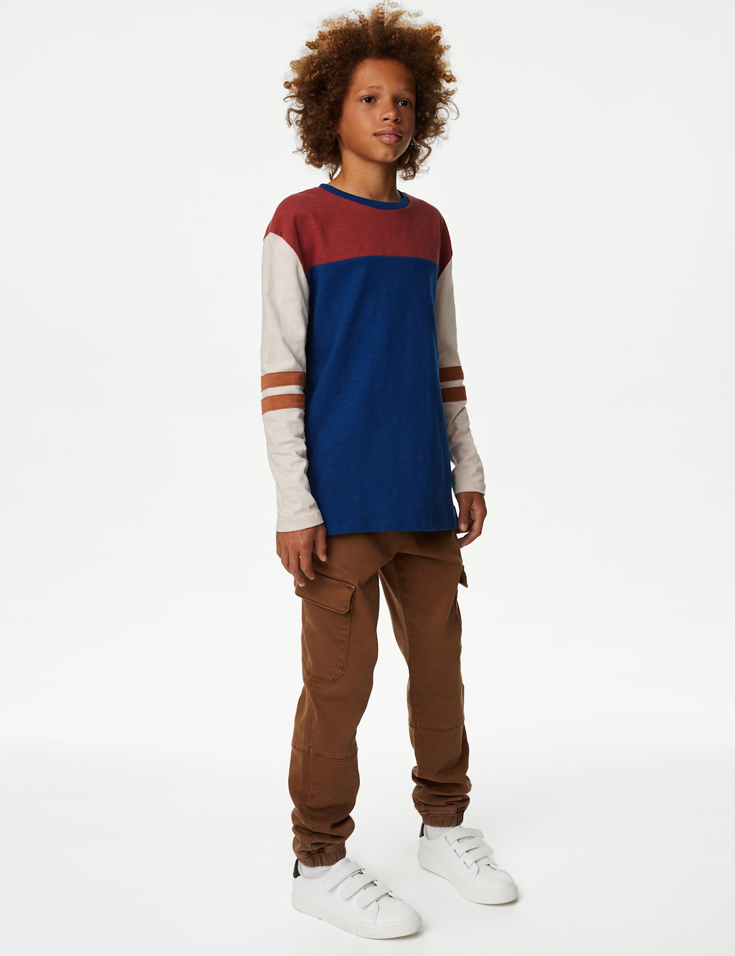 Pure Cotton Colour Block Top
