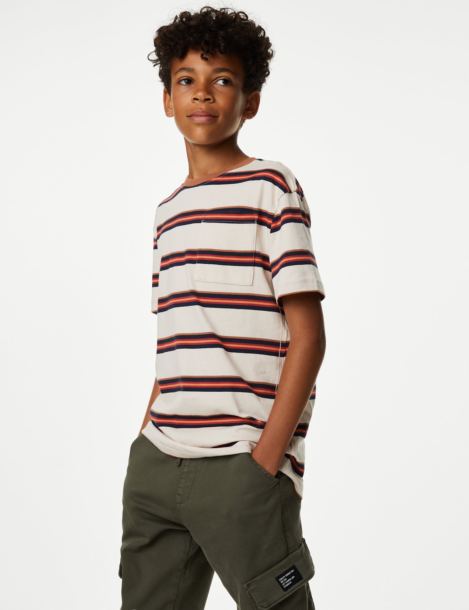 Pure Cotton Striped T-Shirt
