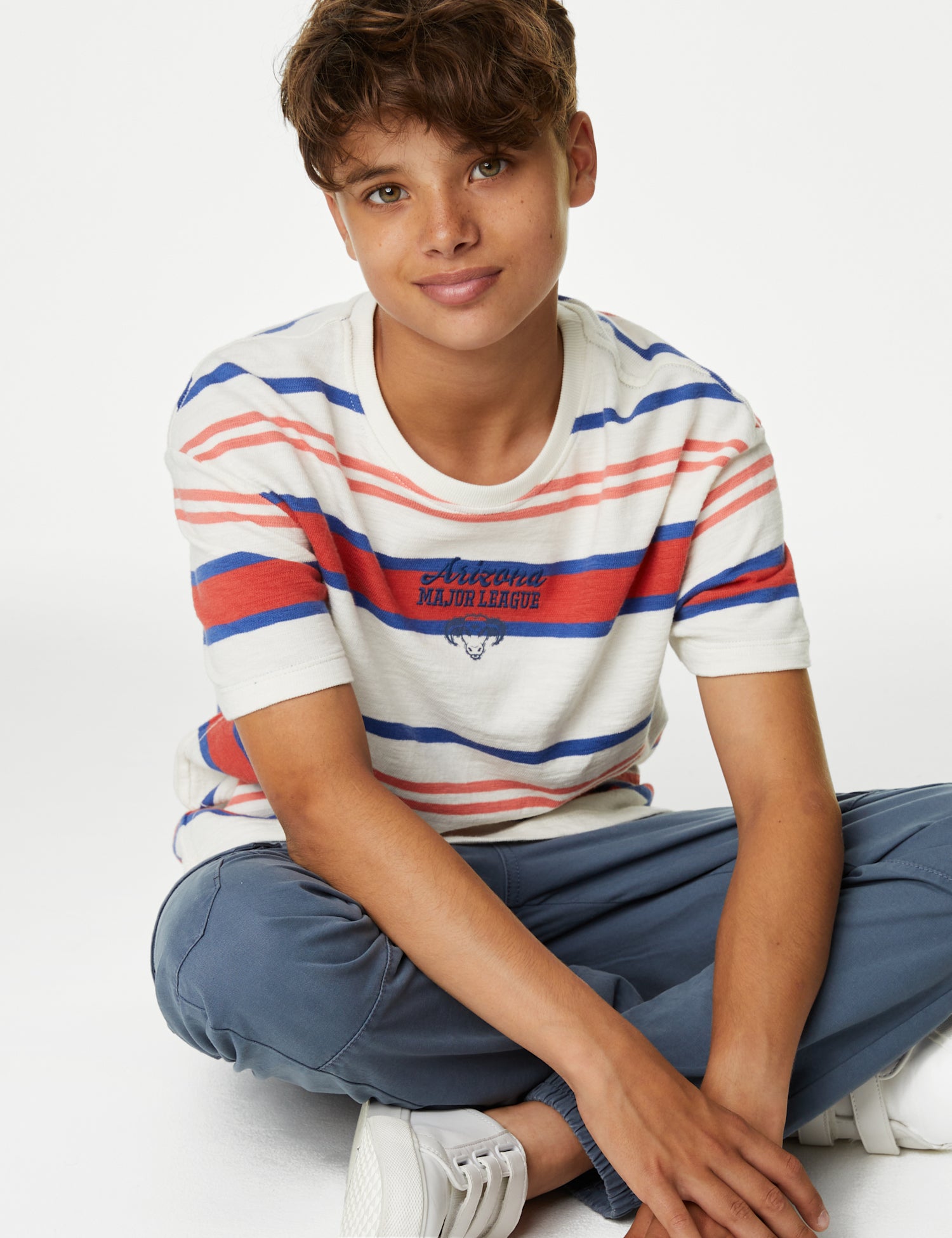 Pure Cotton Striped T-Shirt