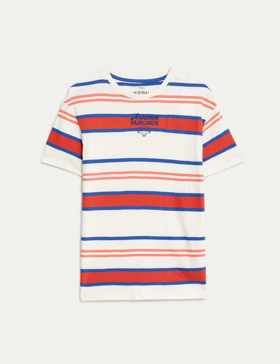 Pure Cotton Striped T-Shirt