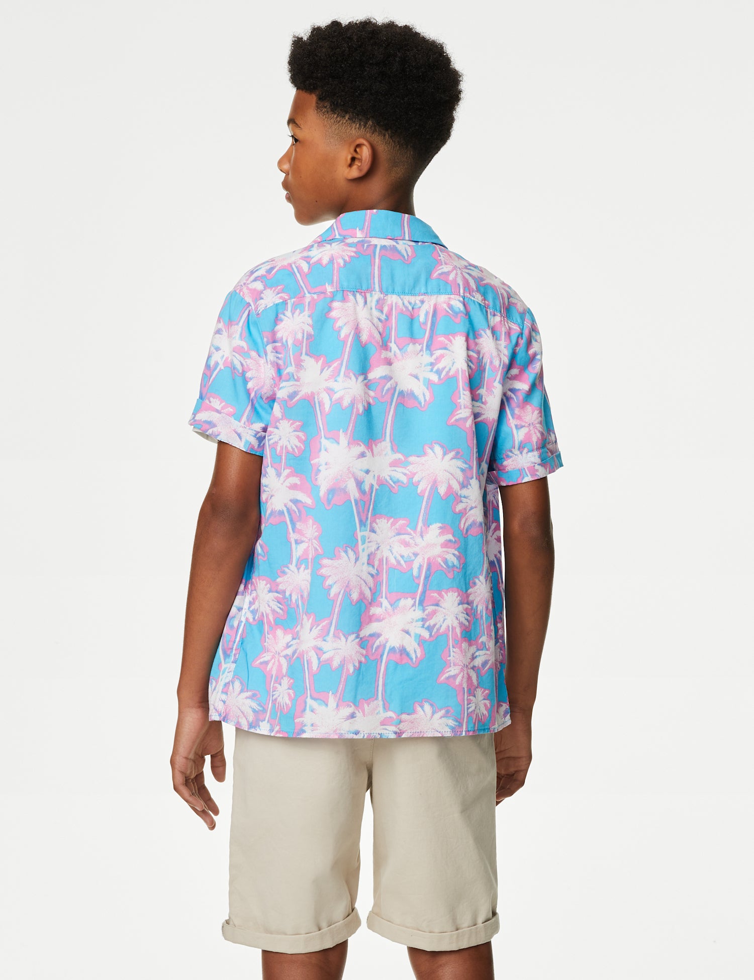 2pc Cotton Rich Printed Shirt & T-Shirt Set