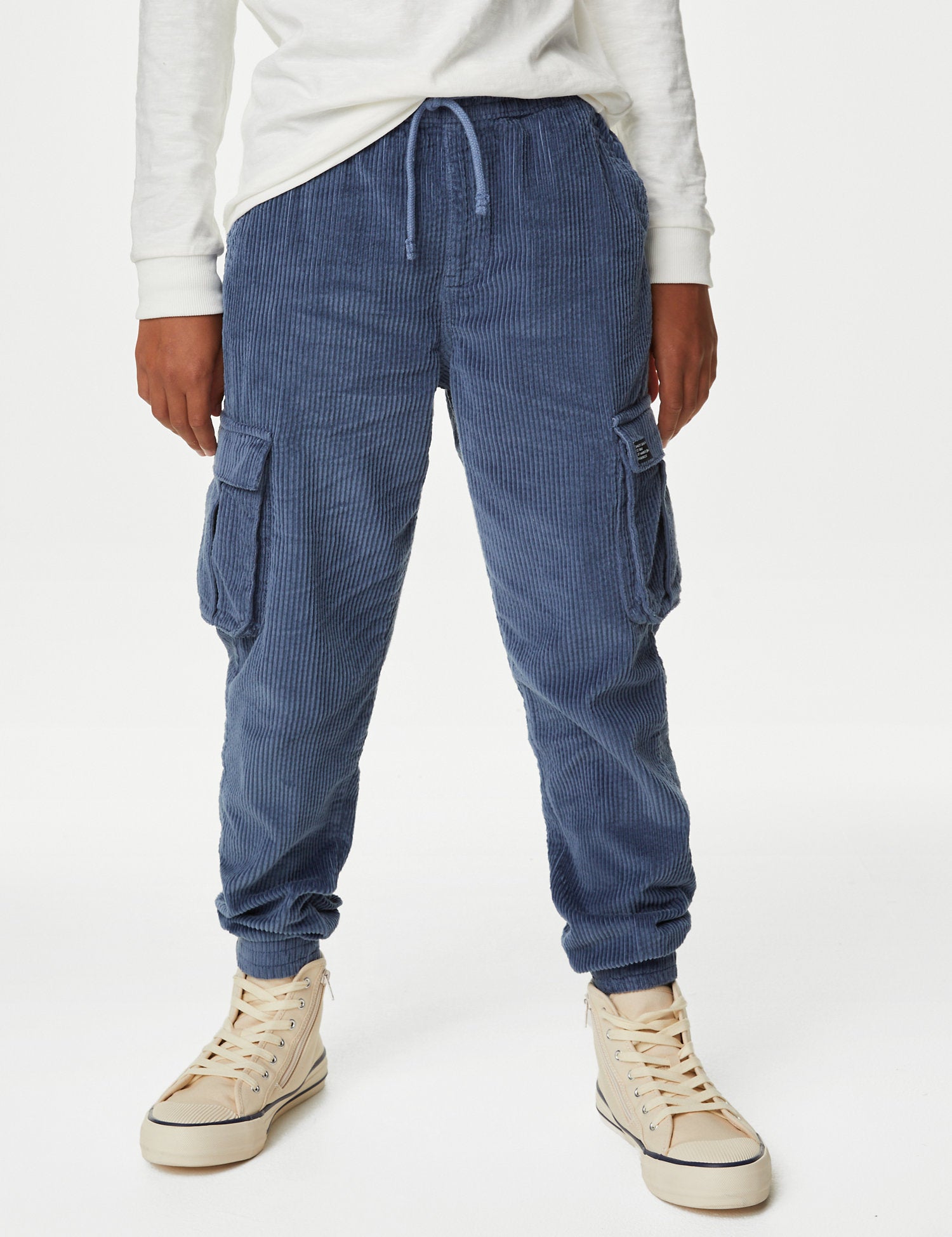 Pure Cotton Cord Cargo Trousers