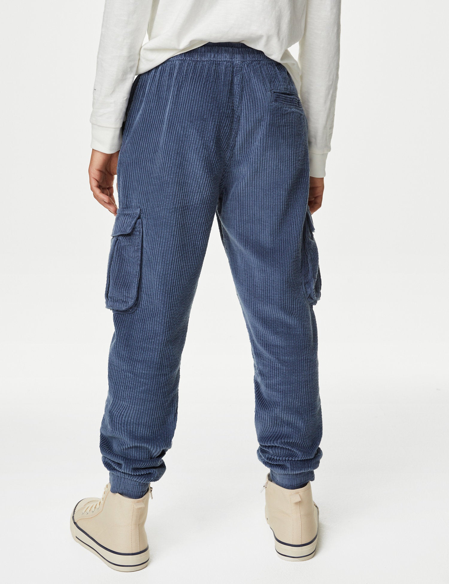 Pure Cotton Cord Cargo Trousers