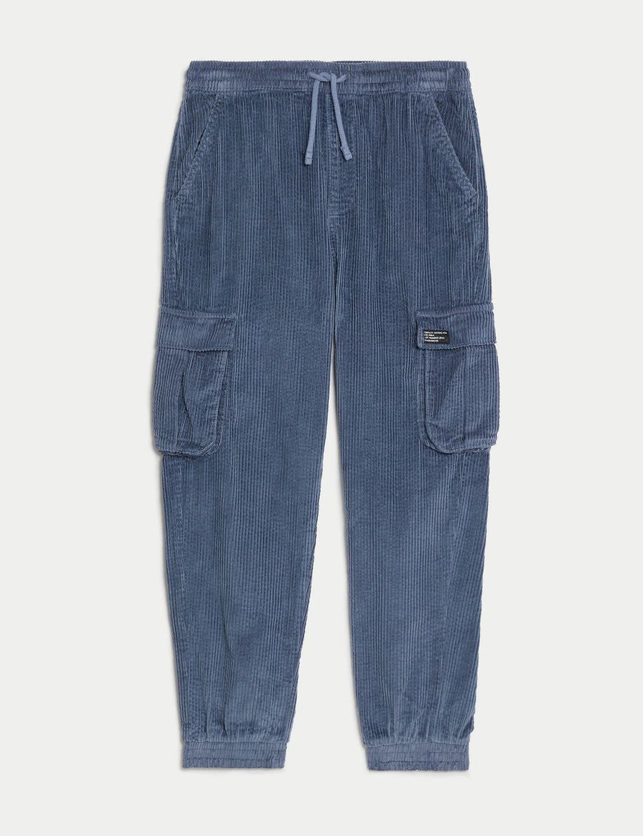 Pure Cotton Cord Cargo Trousers