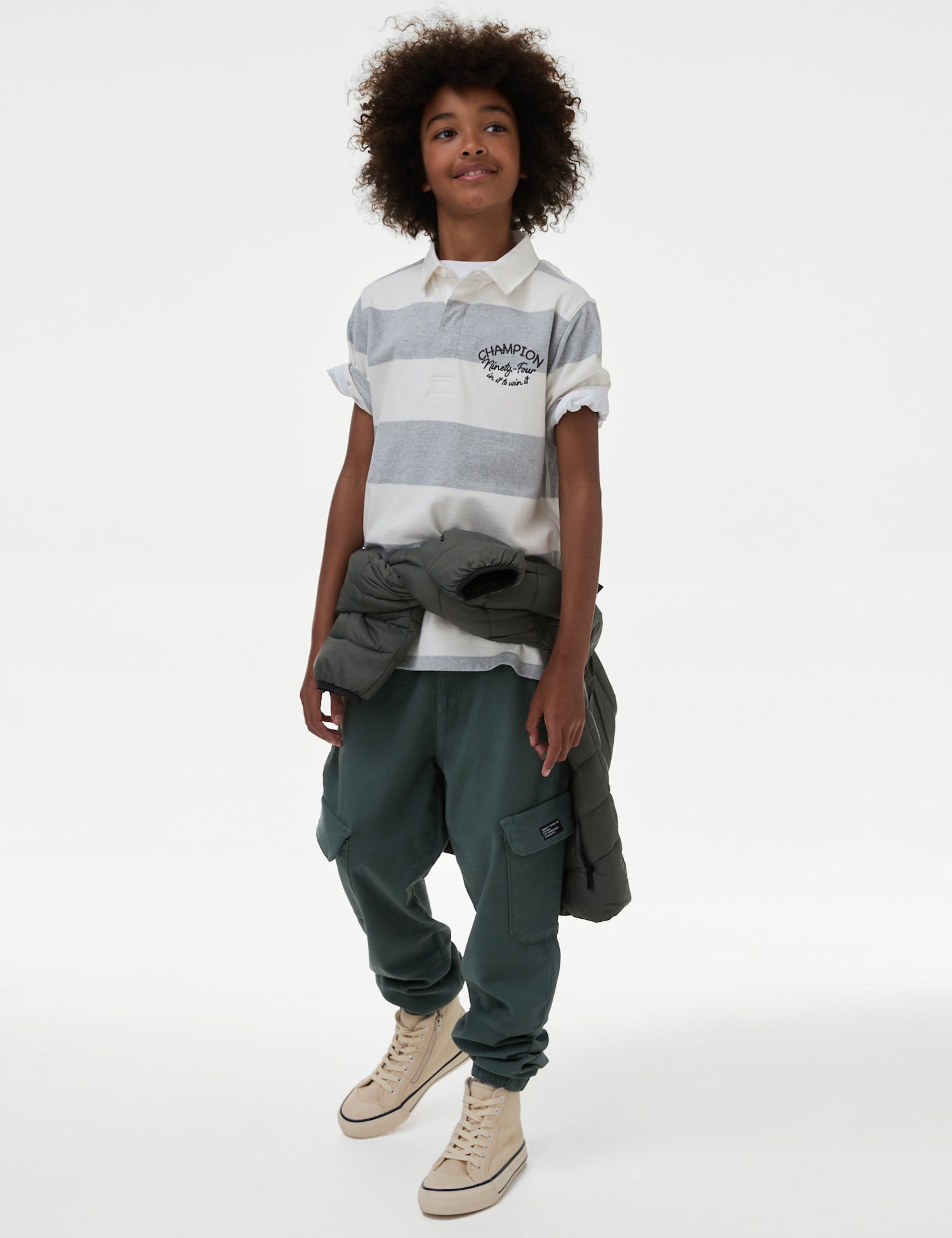 Cotton Rich Cuffed Cargo Trousers