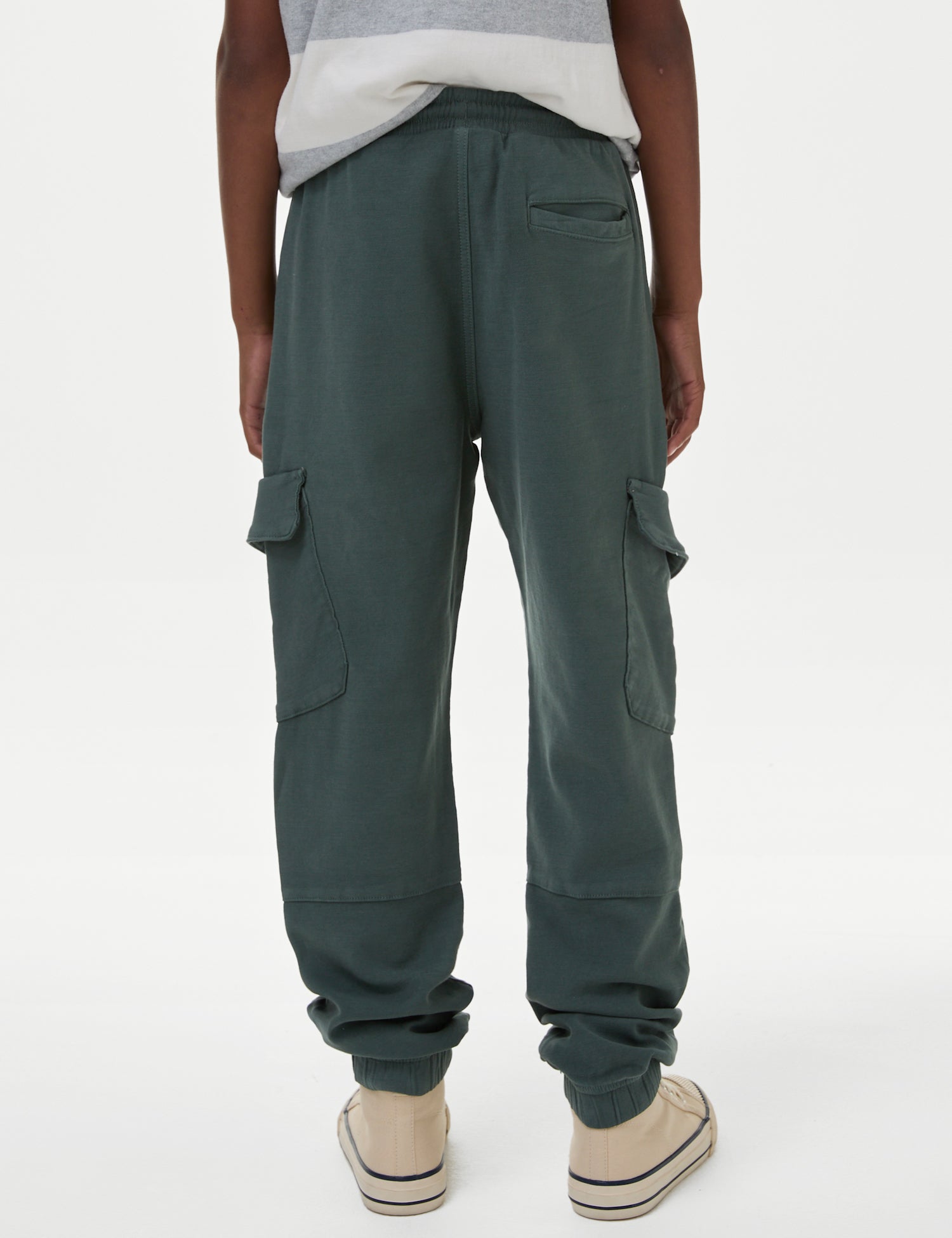 Cotton Rich Cuffed Cargo Trousers