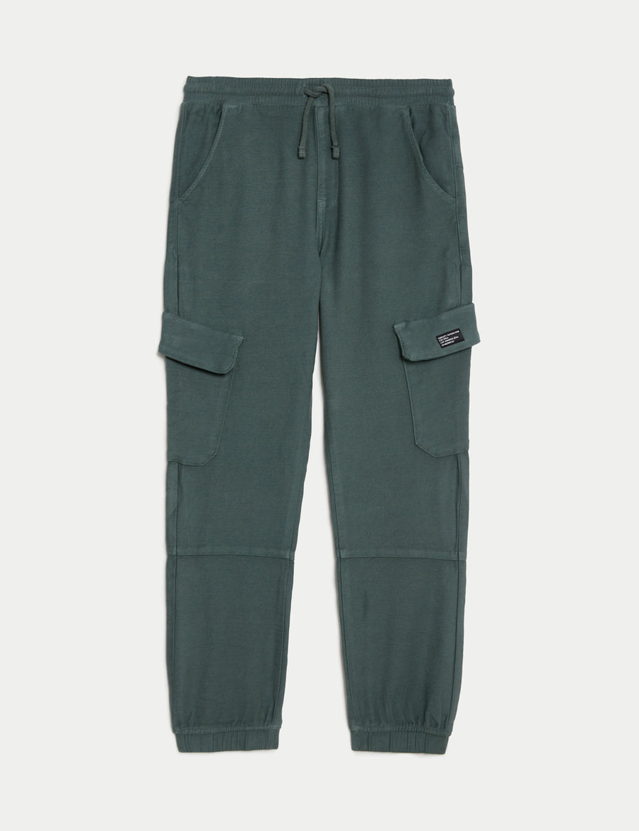 Cotton Rich Cuffed Cargo Trousers