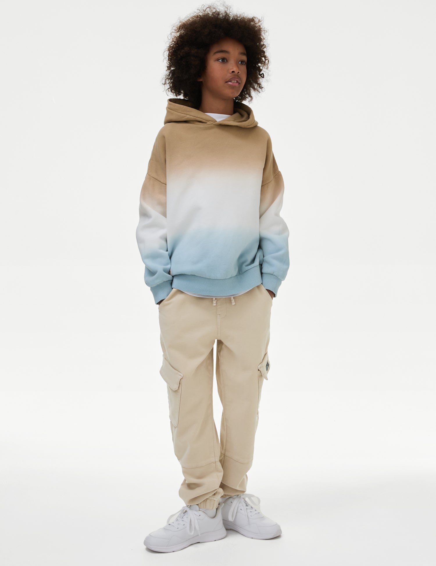 Cotton Rich Cuffed Cargo Trousers