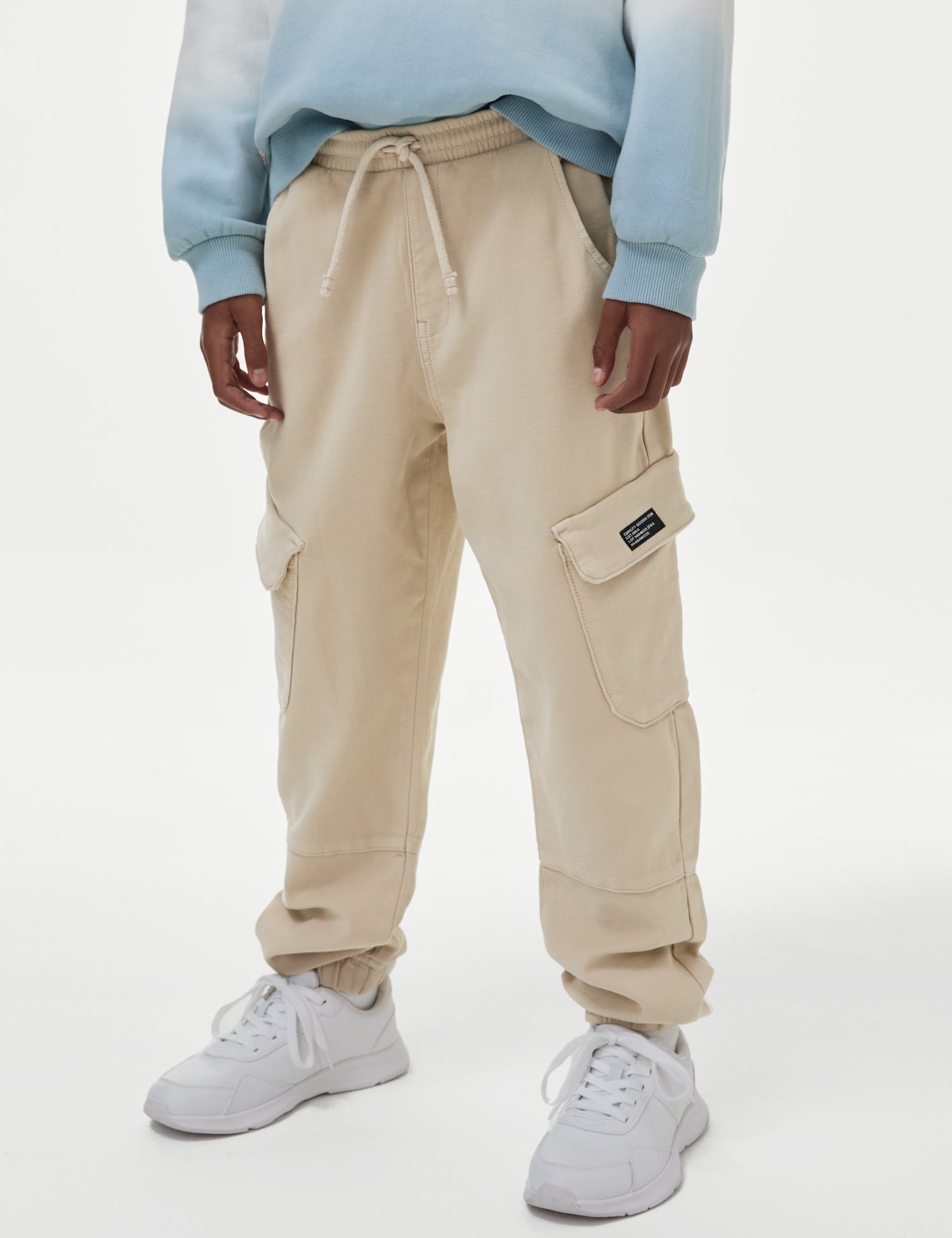 Cotton Rich Cuffed Cargo Trousers