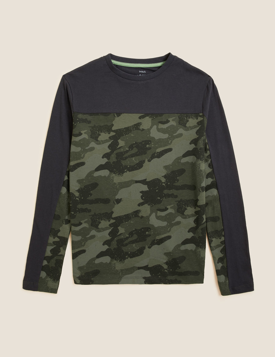 Pure Cotton Camouflage Top