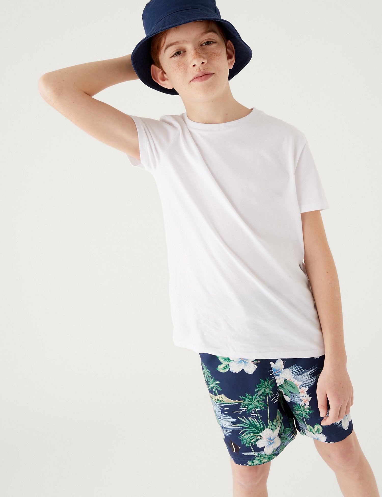 Hawaiian Print Swim Shorts