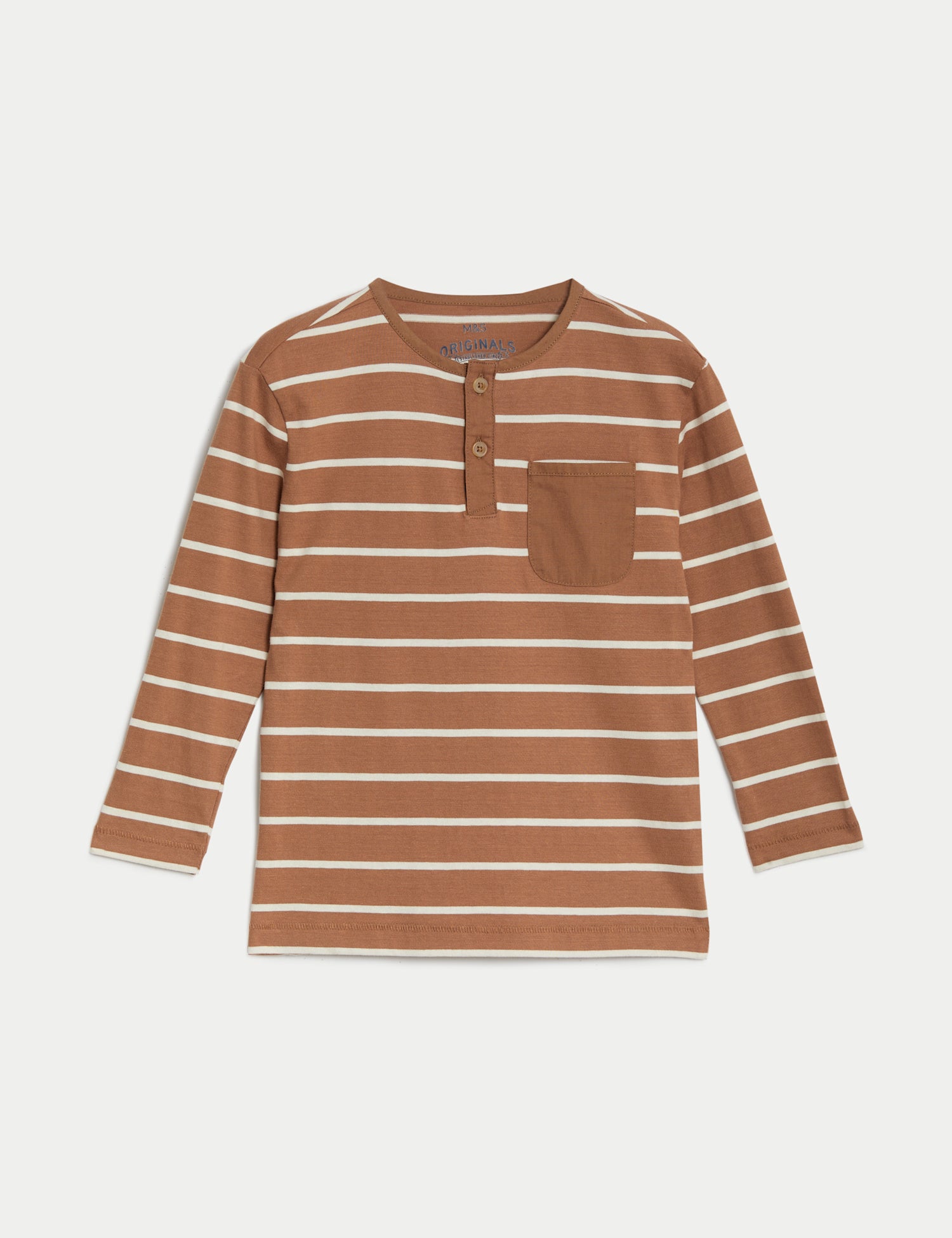 Pure Cotton Breton Striped Henley Top