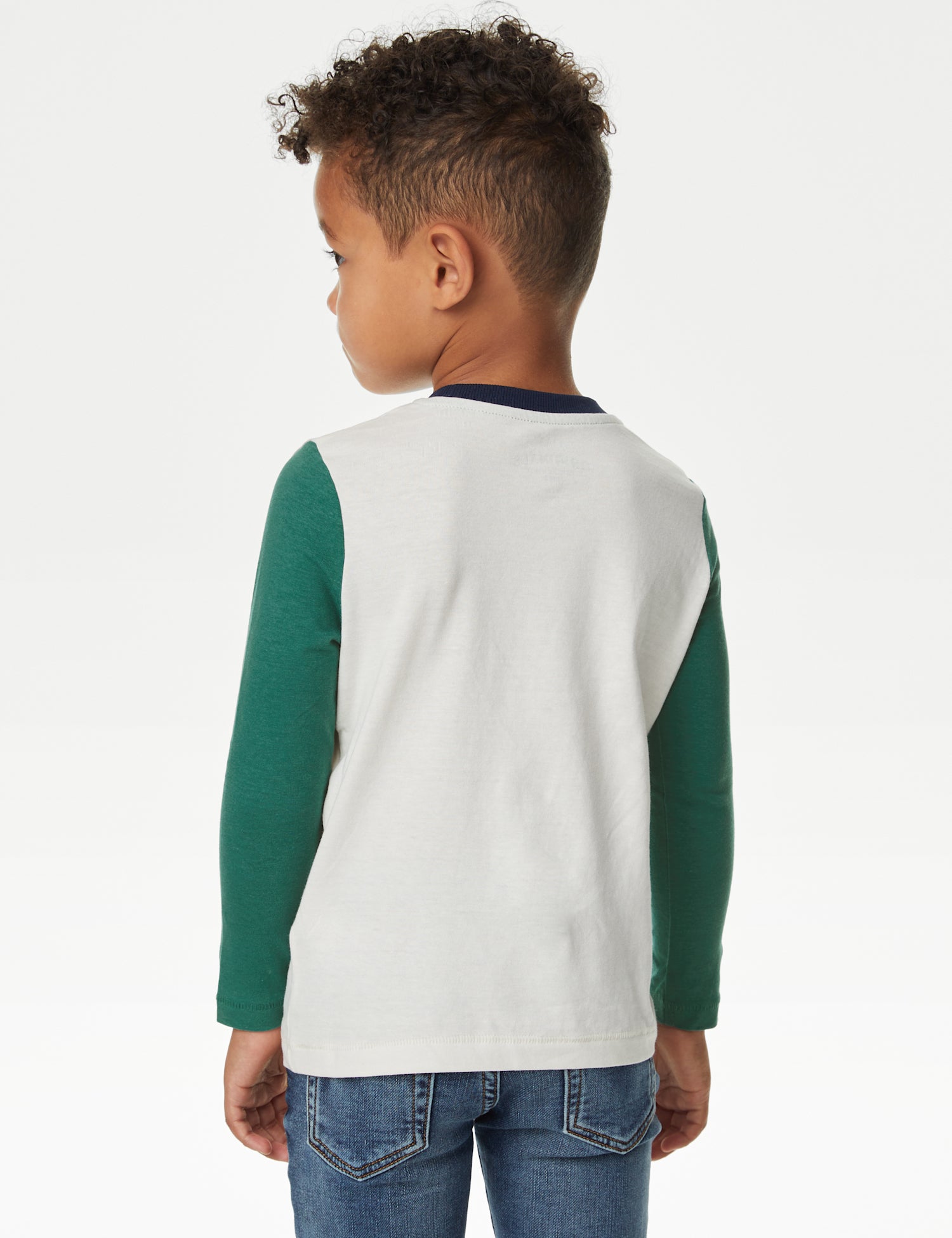 2pk Cotton Rich Colourblock Tops