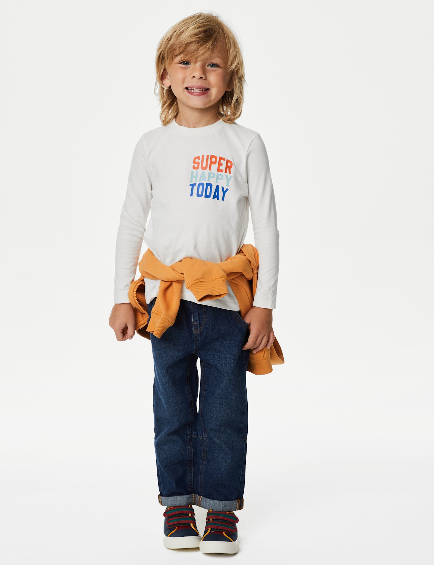 2pk Pure Cotton Happy Slogan & Plain Tops