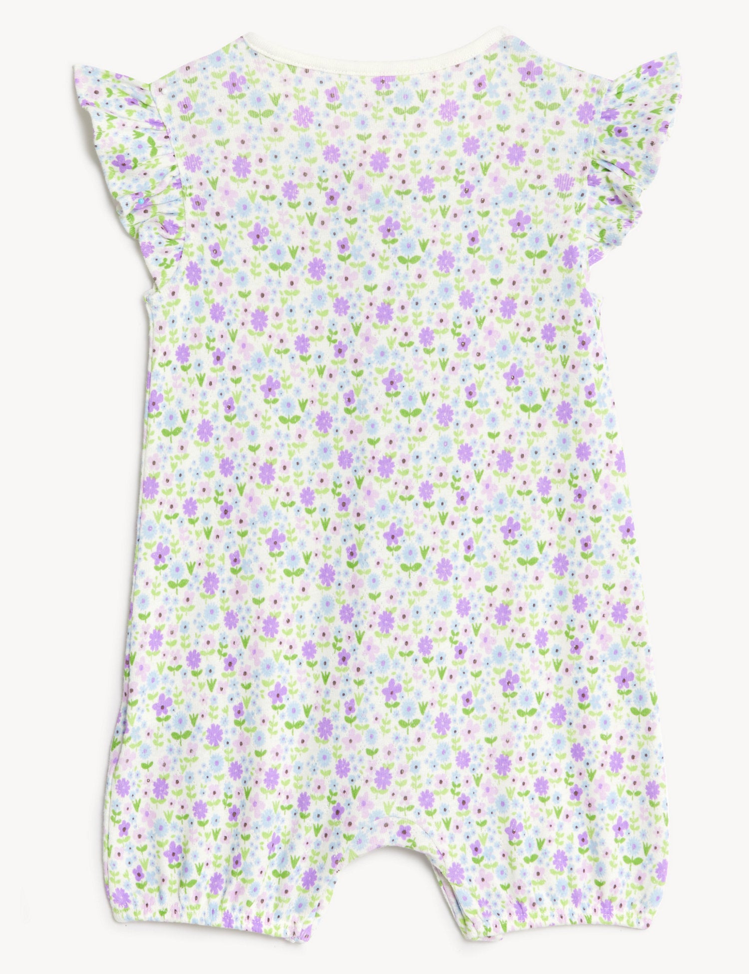 2pk Pure Cotton Floral Rompers