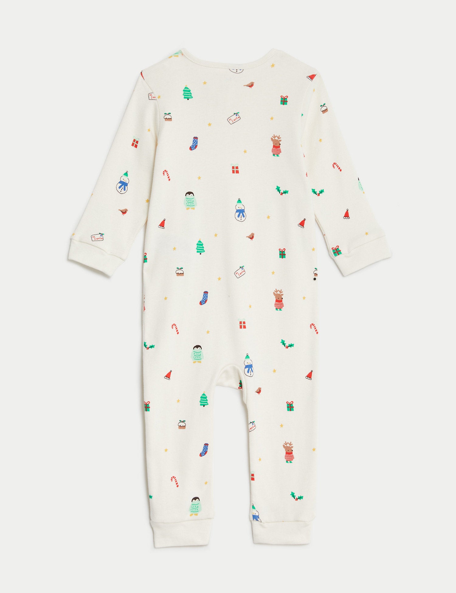 Pure Cotton Christmas Sleepsuit