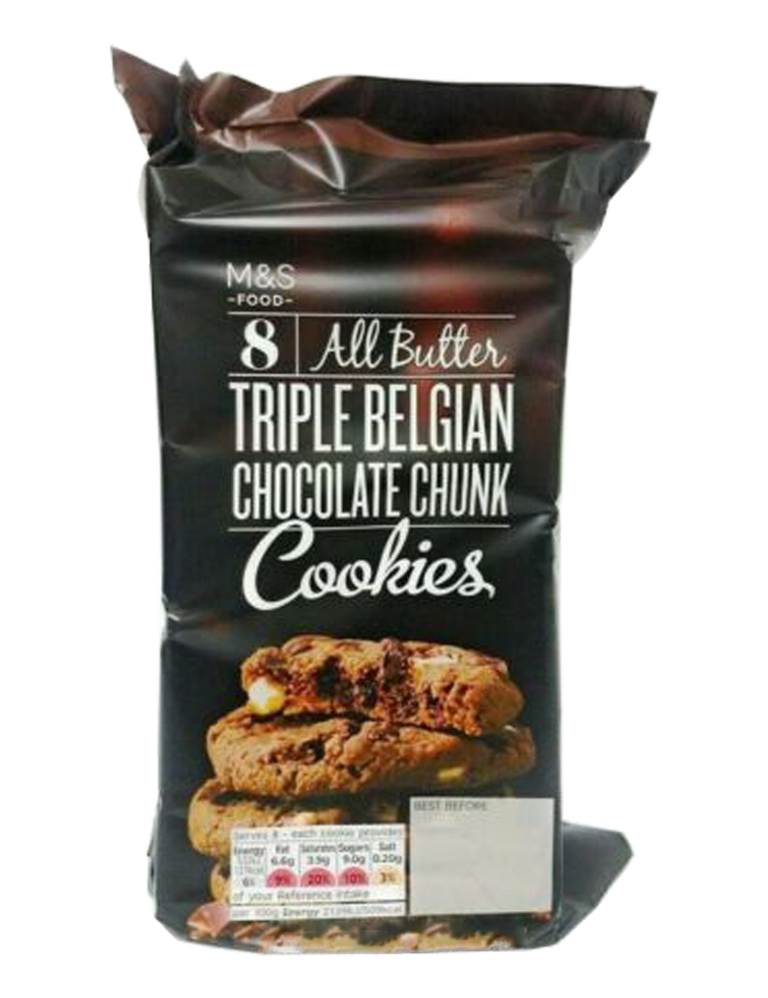 8 All Butter Triple Belgian Chocolate Chunk Cookies