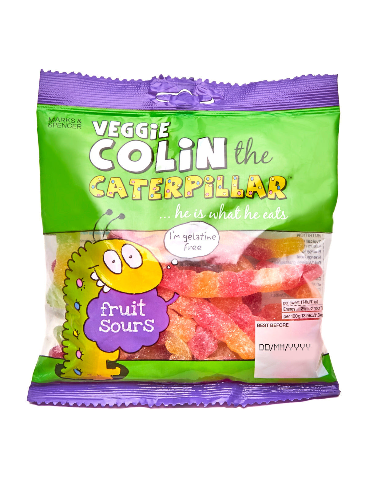 Veggie Colin the Caterpillar Fruit Sours