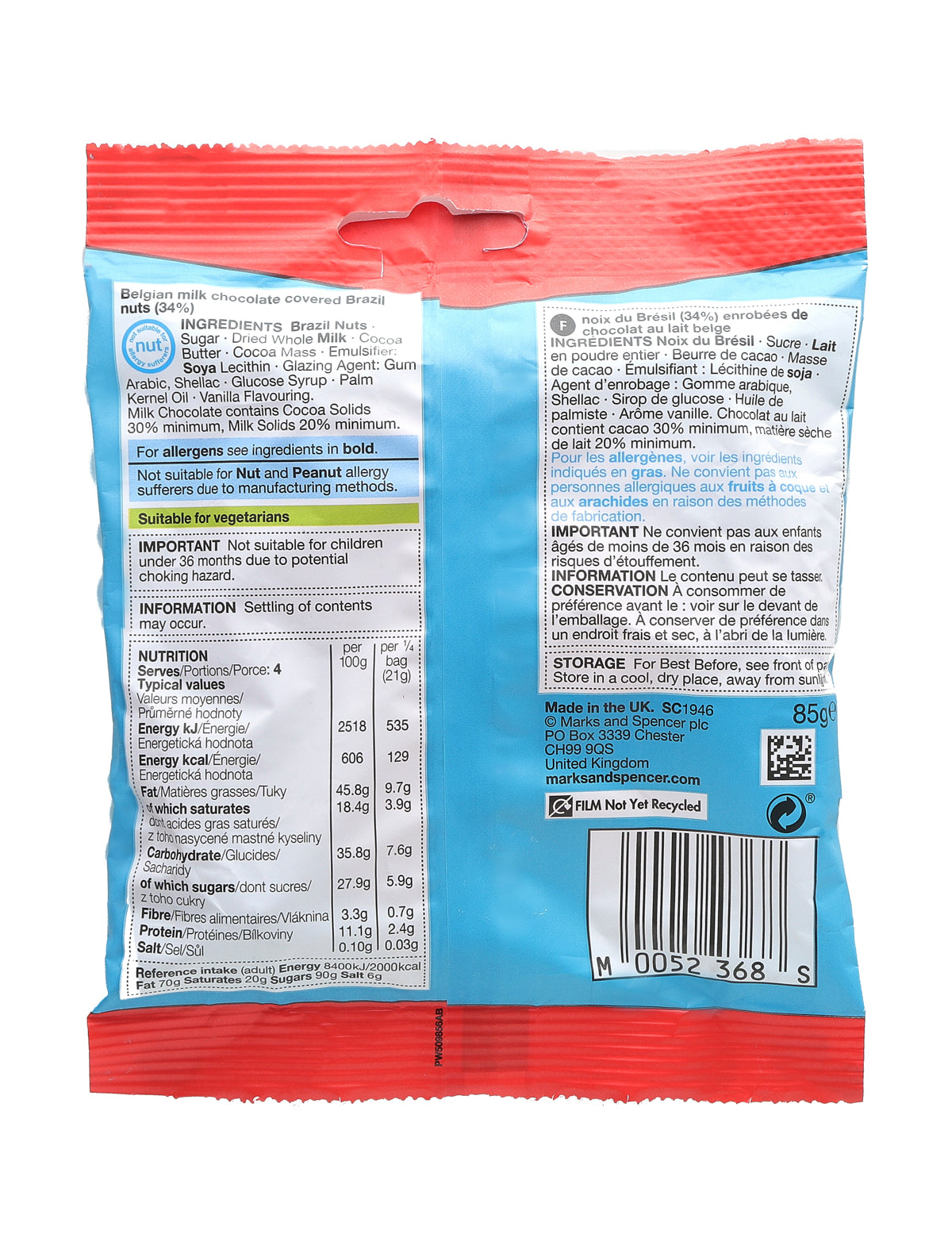 Belgian Milk Chocolate Brazil Nuts