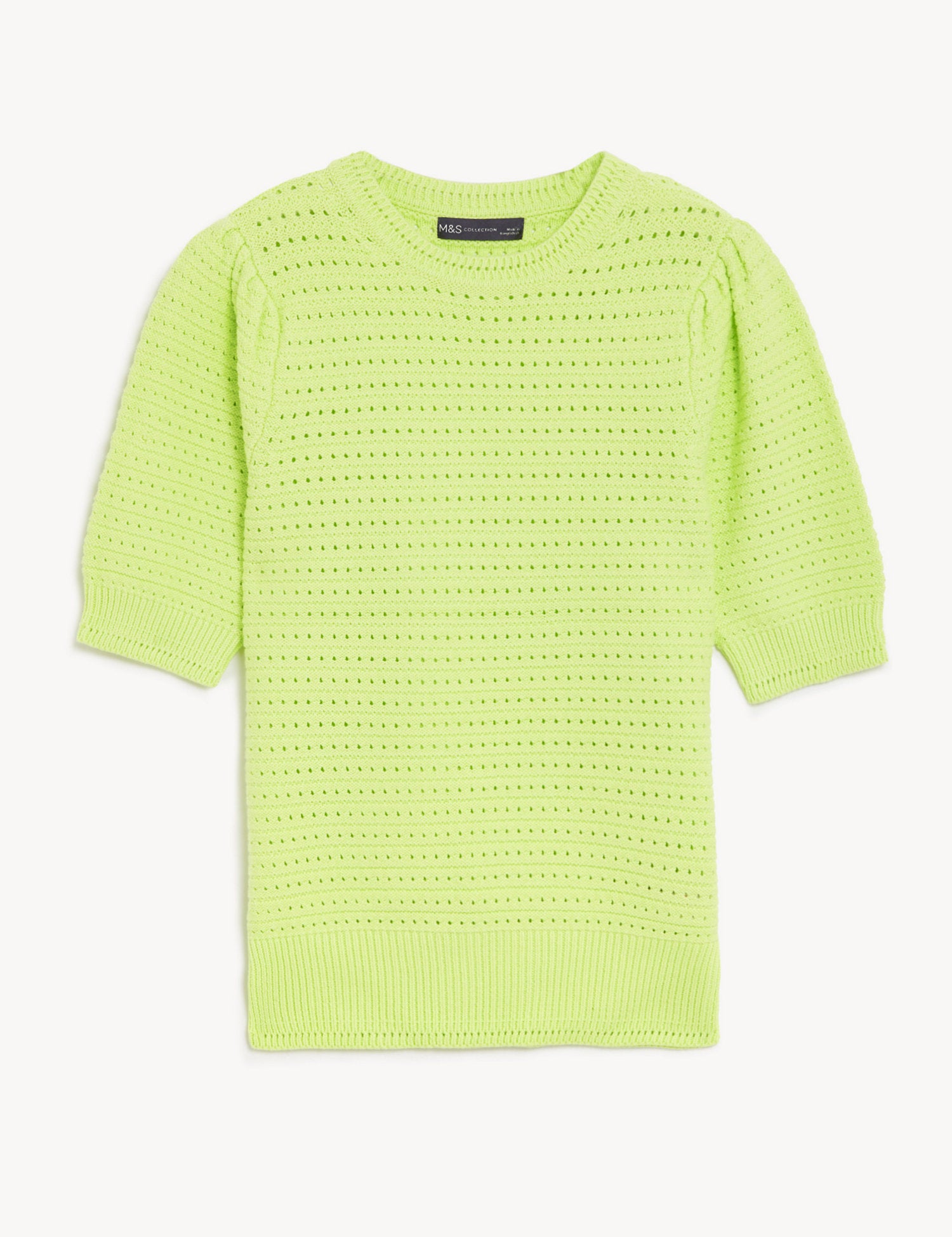 Cotton Rich Textured Knitted Top
