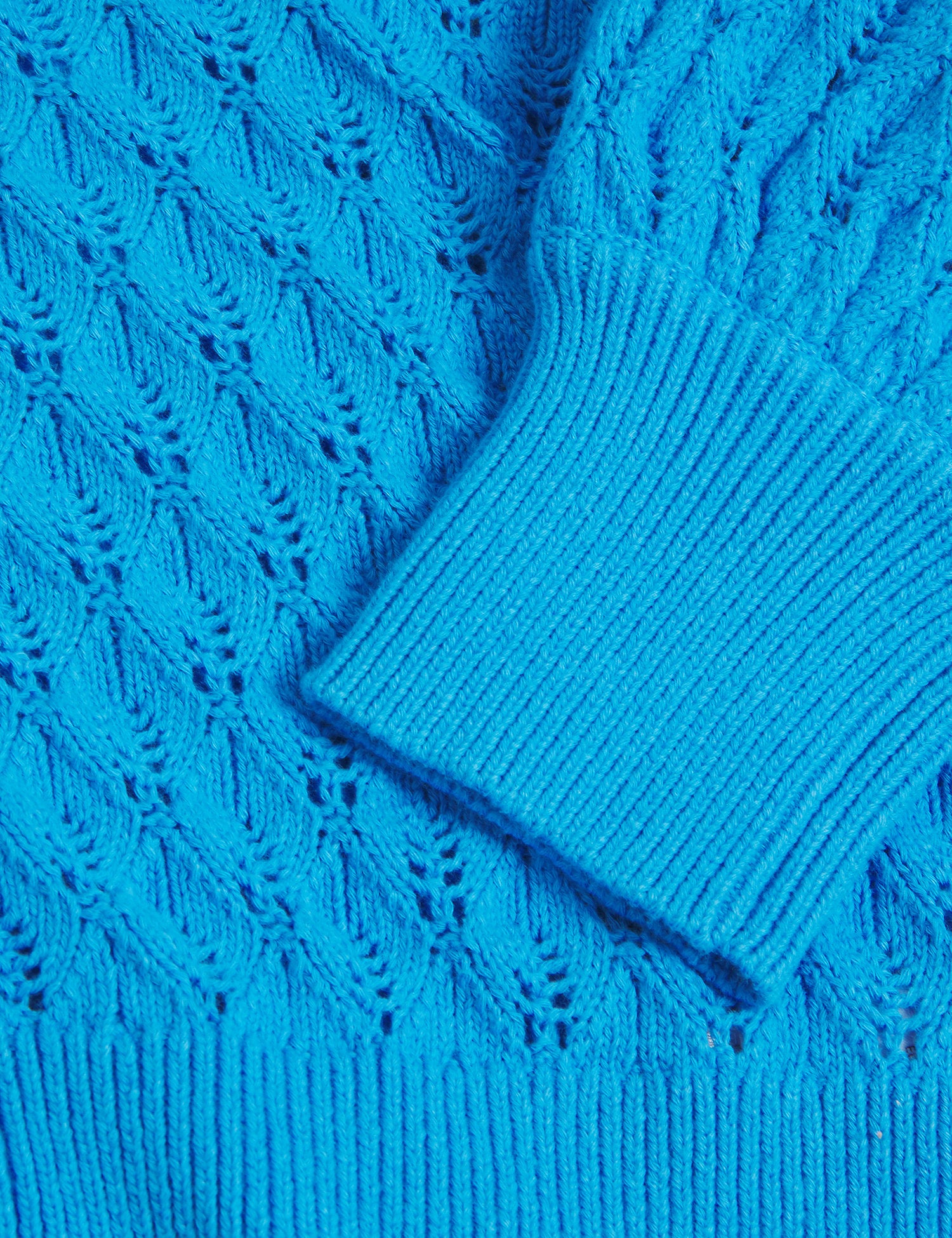 Cotton Pointelle V-Neck Cardigan