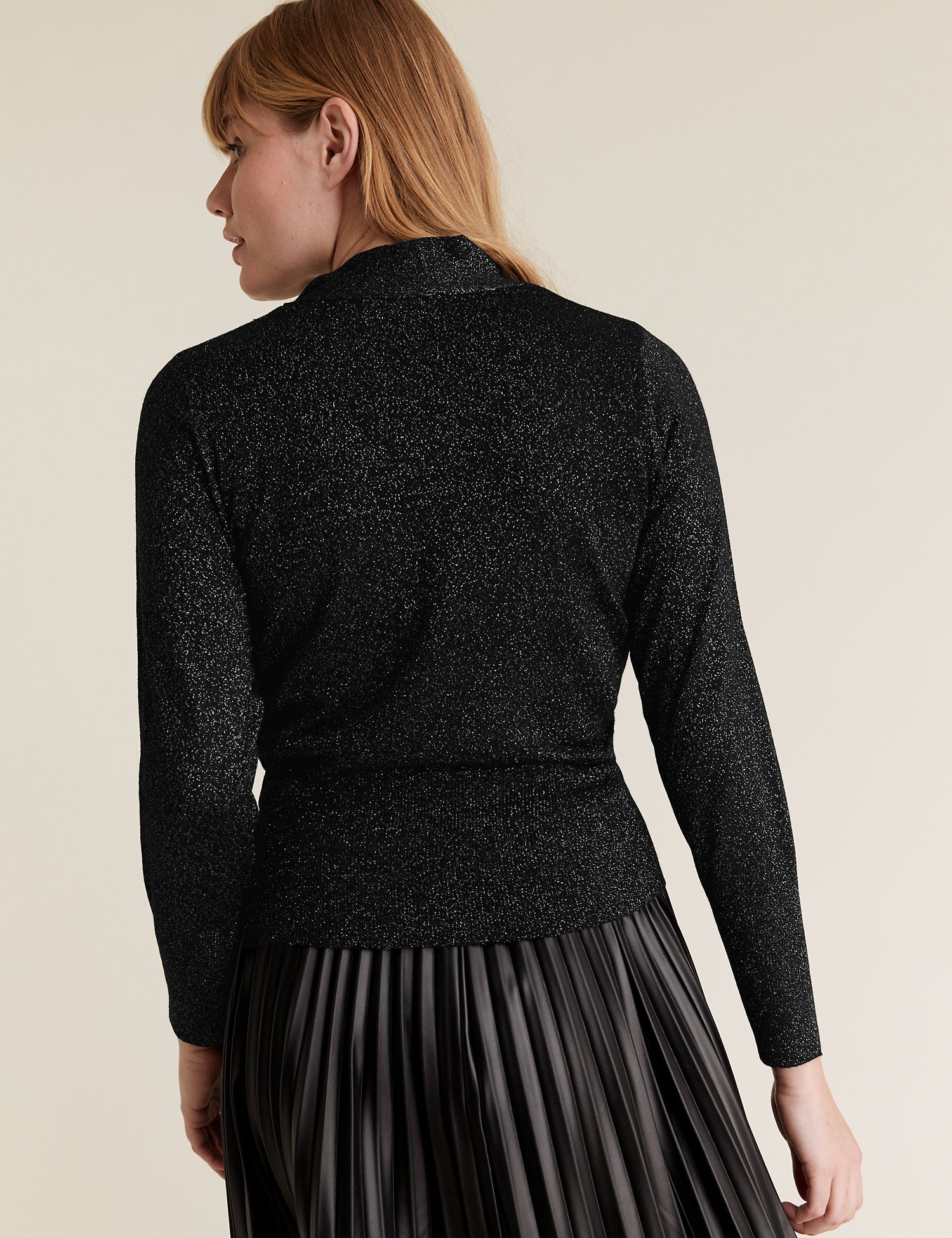 Sparkly Tie Neck Jumper