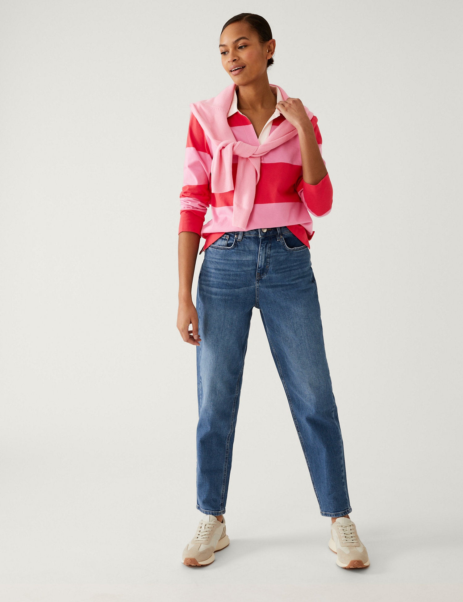 Pure Cotton Striped Rugby Top