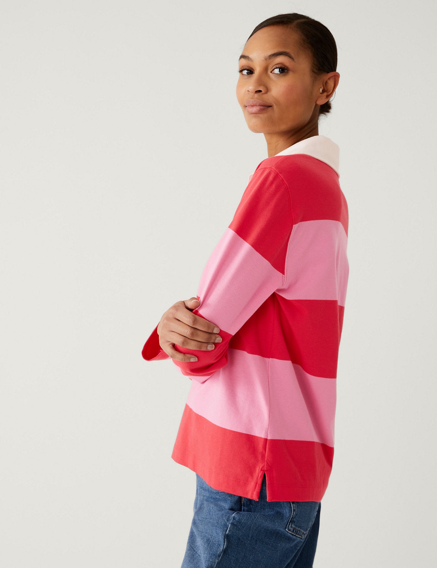 Pure Cotton Striped Rugby Top