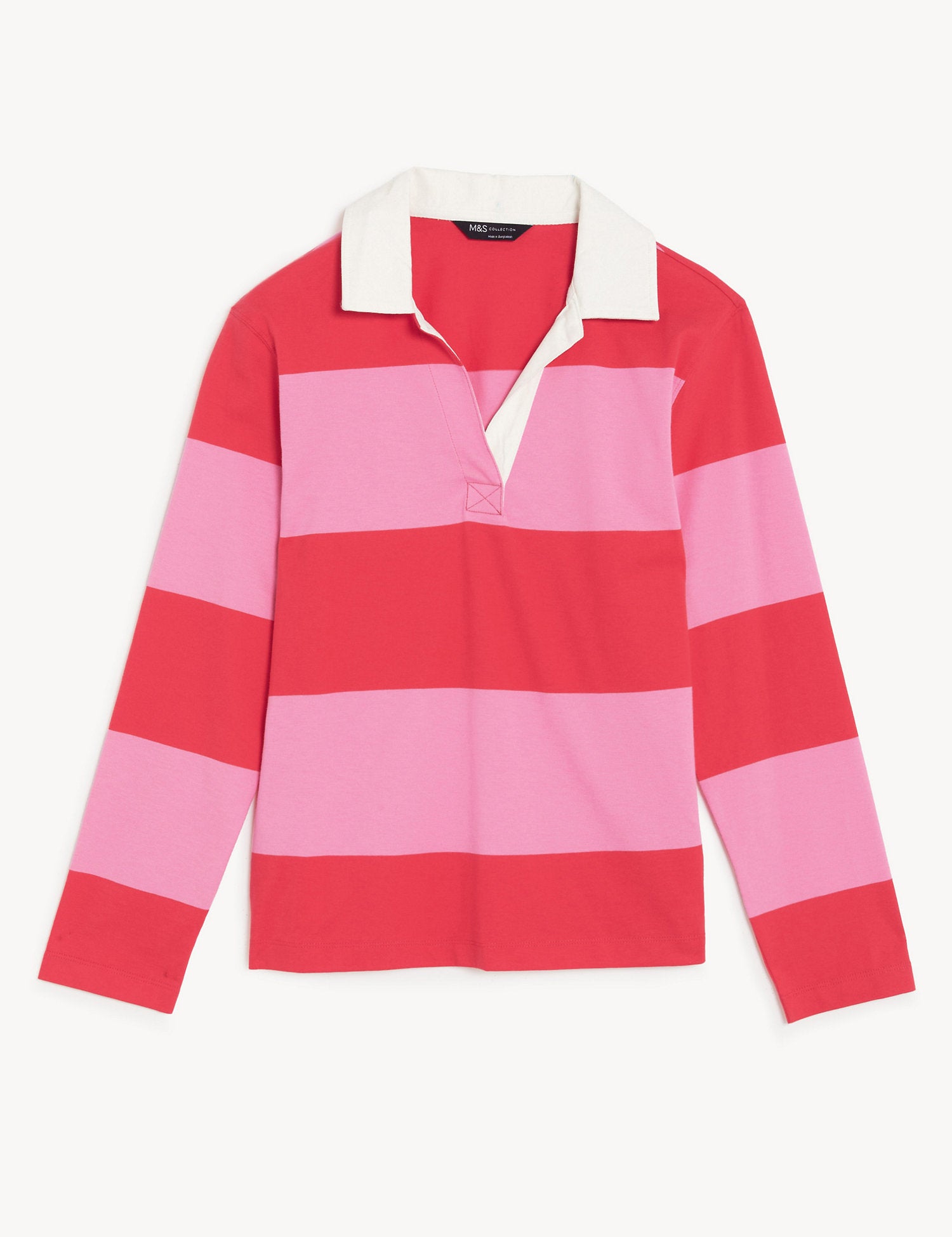 Pure Cotton Striped Rugby Top