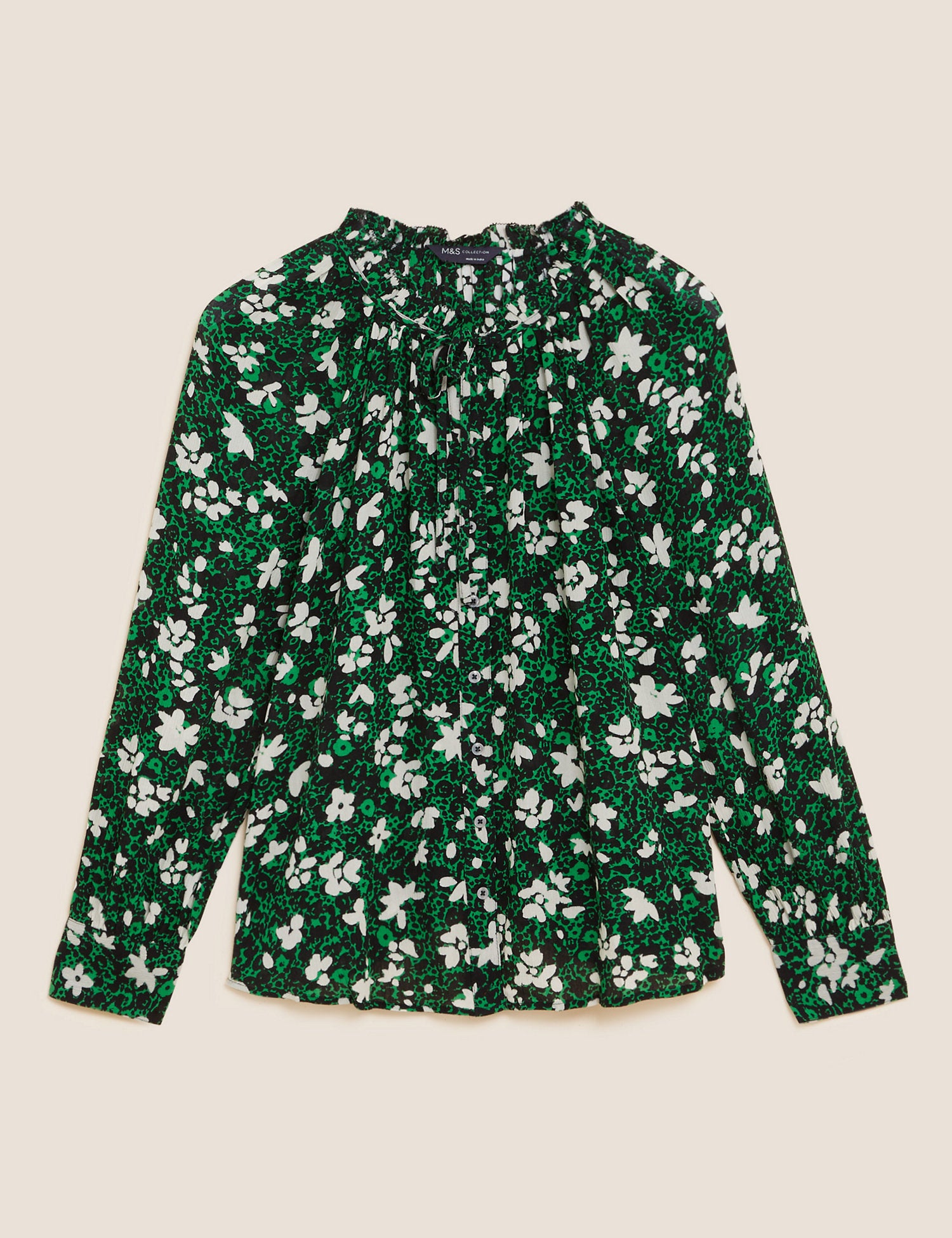 Modal Blend Floral Long Sleeve Blouse