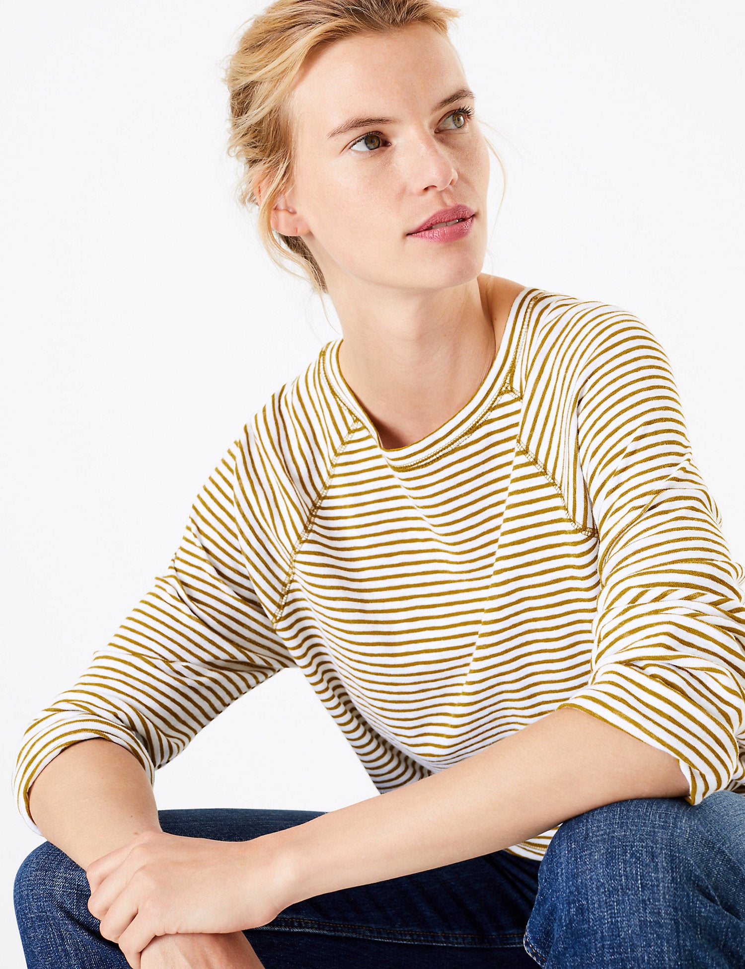 Cotton Rich Striped Regular Fit Top